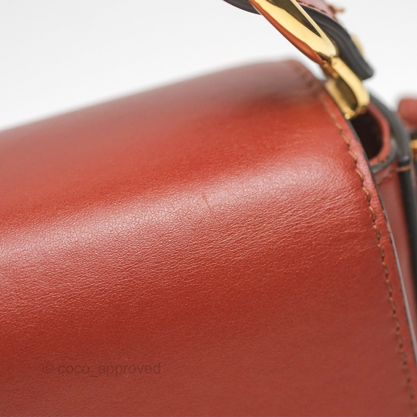 Chloé Mini C Bag Sepia Brown Shiny/Suede Calfskin