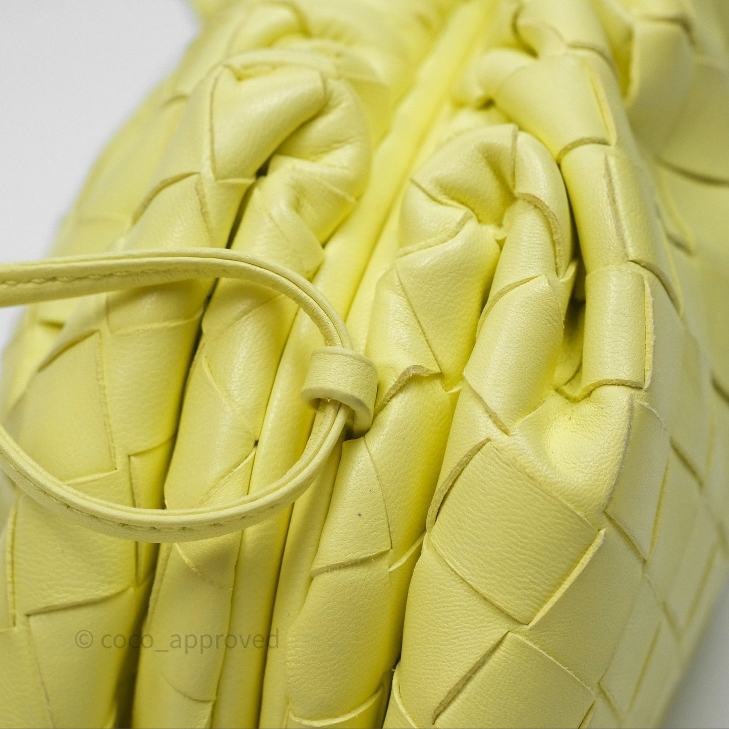 Bottega Veneta Nappa Intrecciato The Mini Pouch Yellow