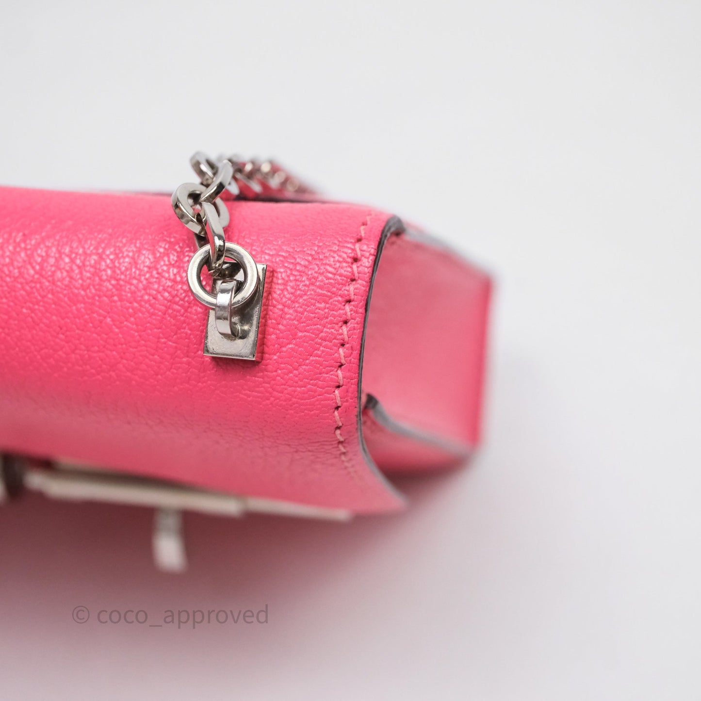 Hermès Mini Verrou Chaine Bag Rose Lipstick U5 Chevre Mysore Palladium Hardware