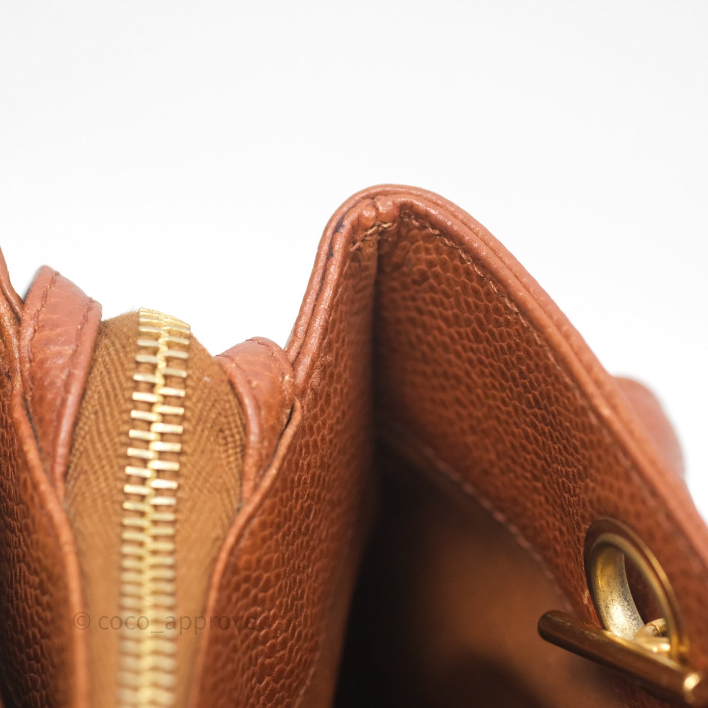 Chanel Vintage Tote Caramel Caviar 24K Gold Hardware