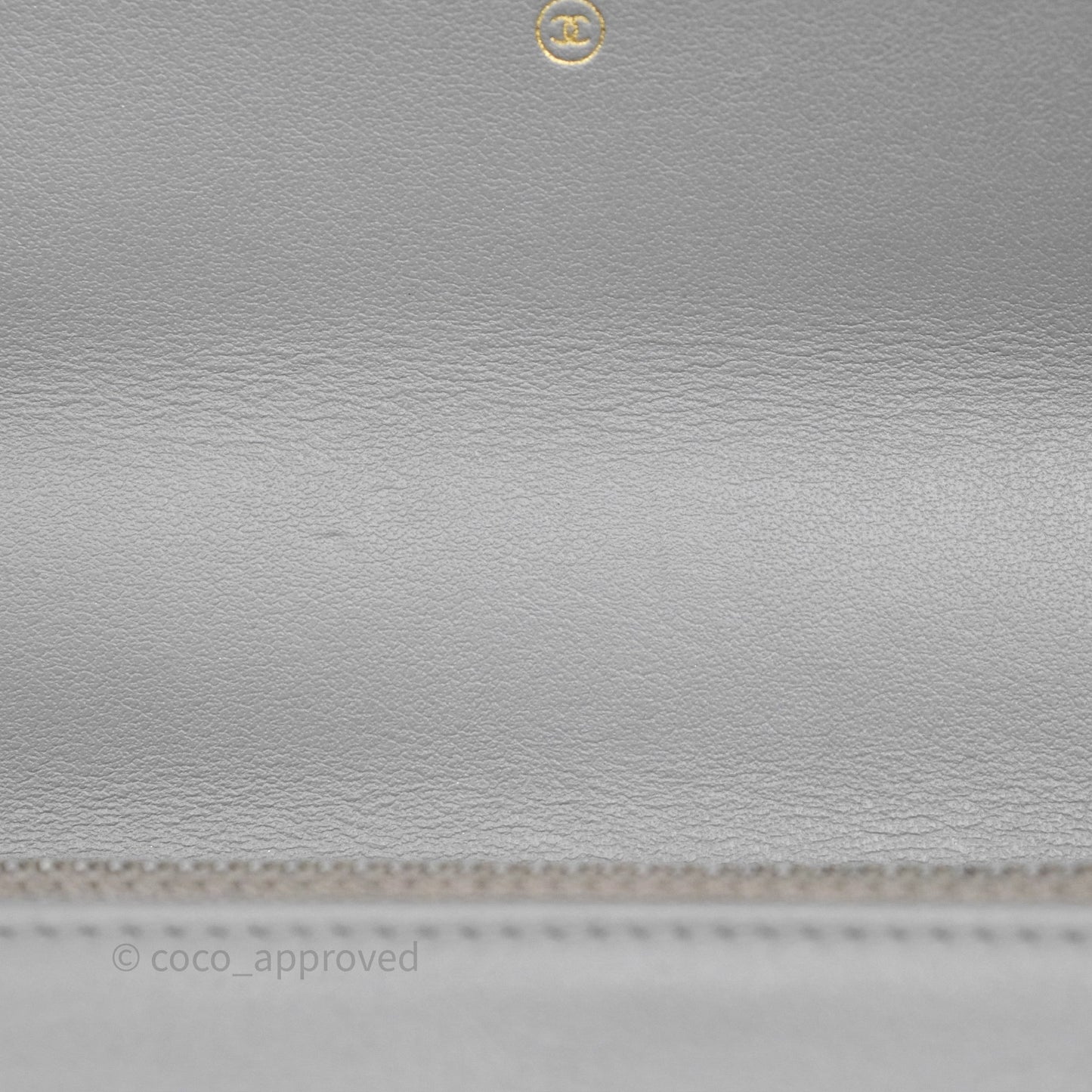 Chanel 19 Wallet on Chain WOC Grey Lambskin Mixed Hardware