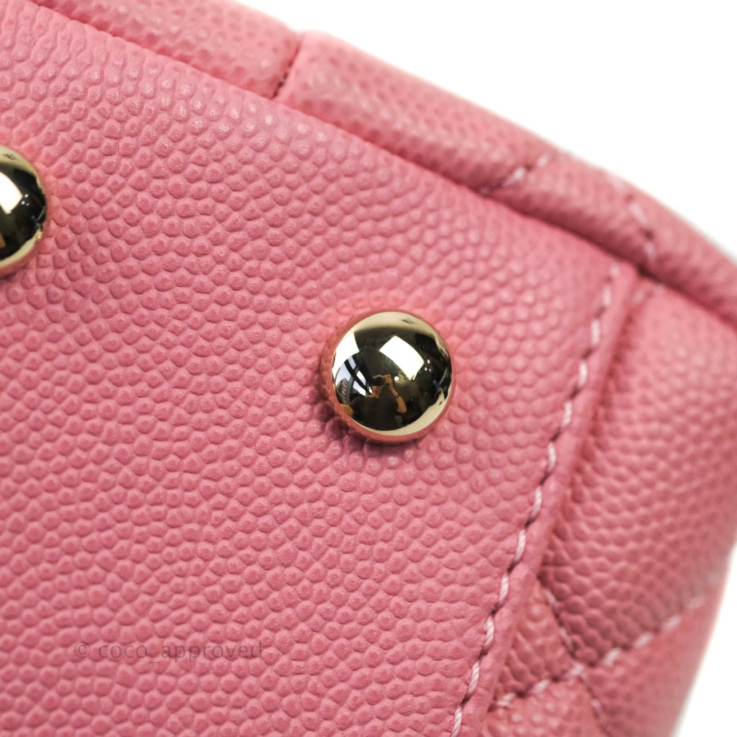 Chanel Mini (Small) Coco Handle Quilted Pink Caviar Gold Hardware 20A