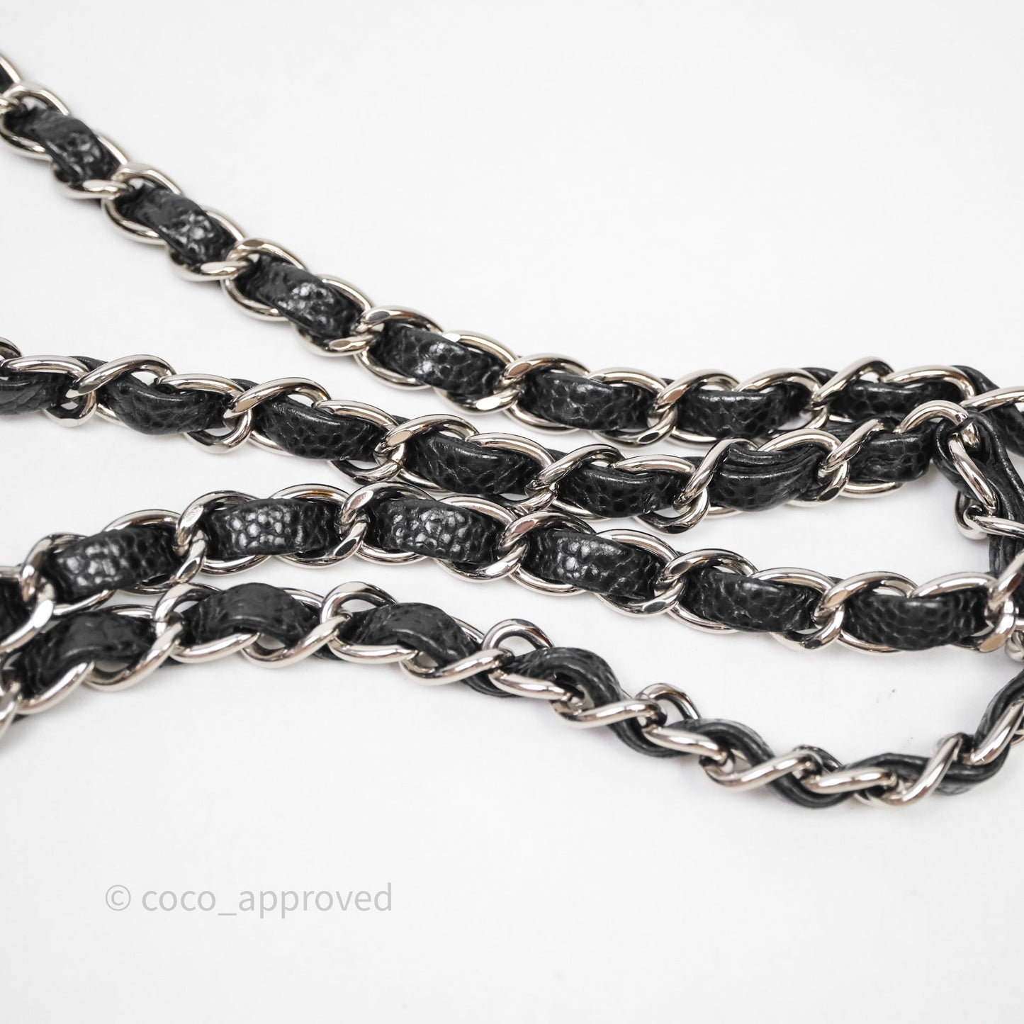 Chanel Classic M/L Medium Flap Quilted Black Caviar Silver Hardware
