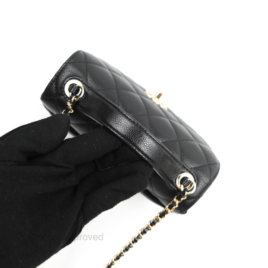 Chanel Quilted Small Business Affinity Flap Black Caviar Gold Hardware