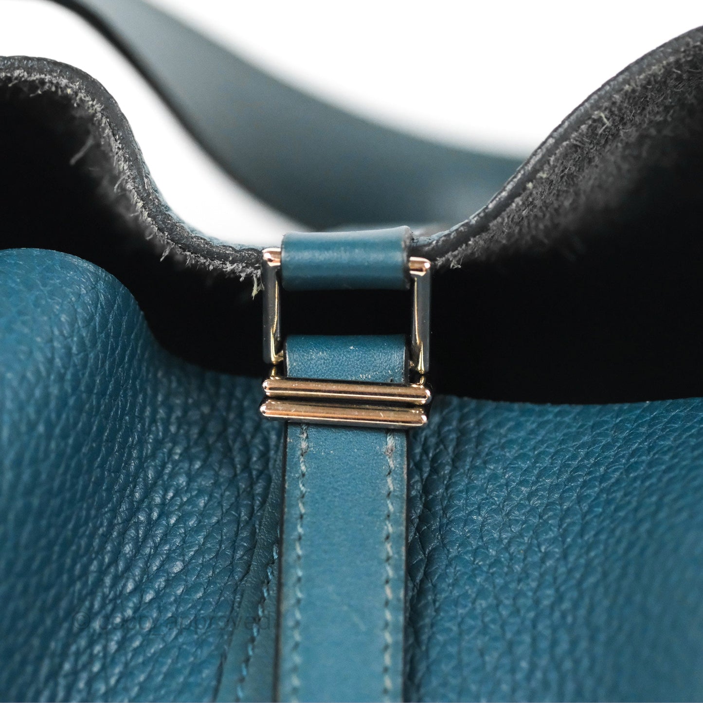 Hermès Picotin 22 Vert Bosphore Clemence Silver Hardware