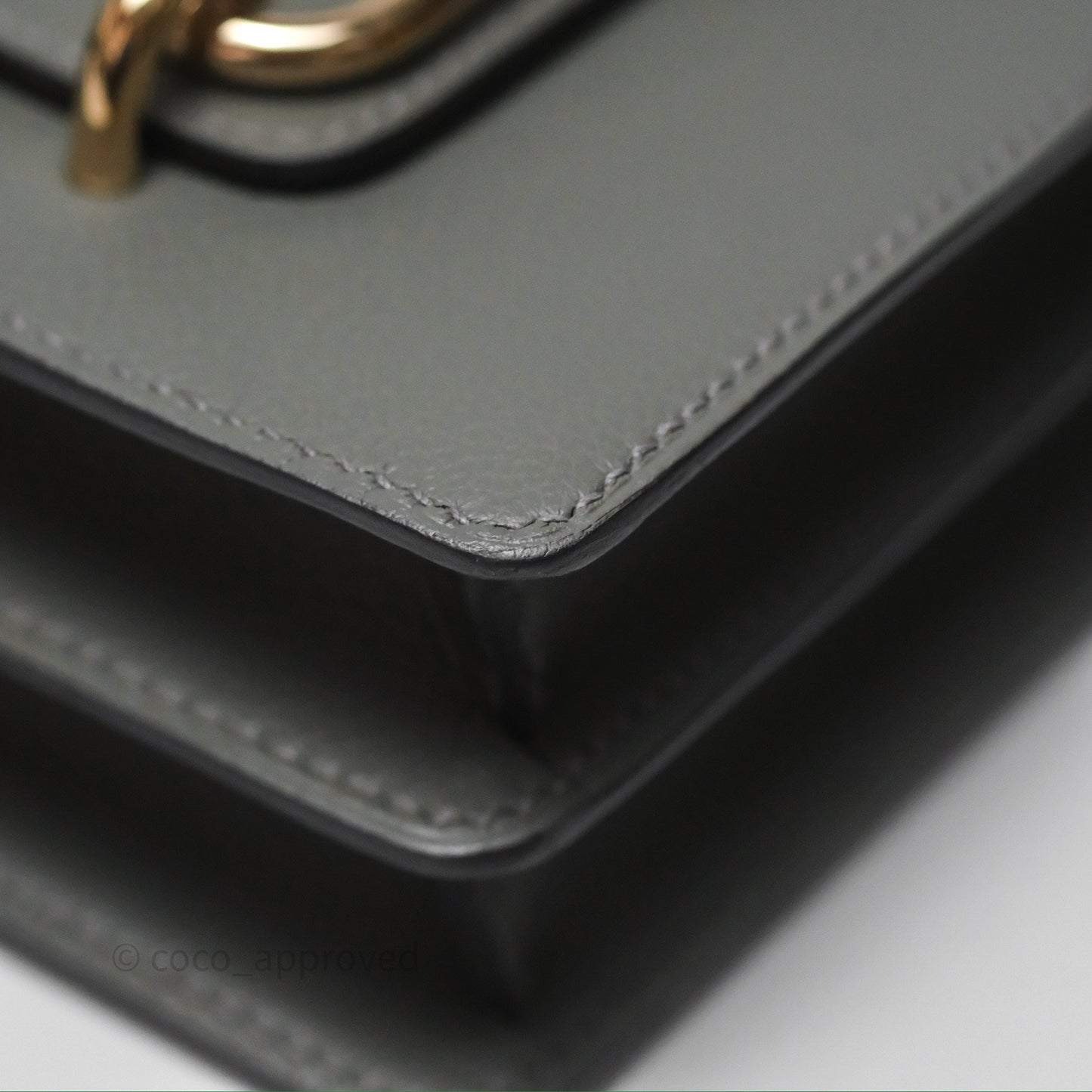 Hermès Roulis Mini 18 Gris Meyer 0L Evercolor Permabrass Hardware