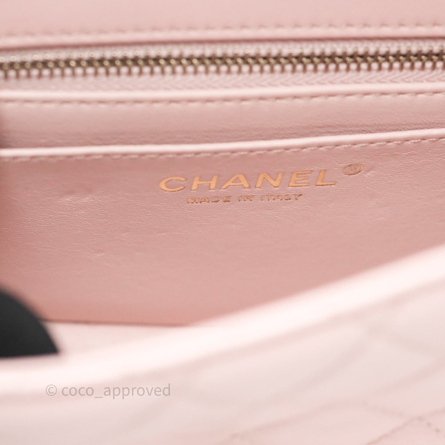 Chanel Quilted Mini Square Flap with Camellia Adjustable Chain Pink Clair Lambskin