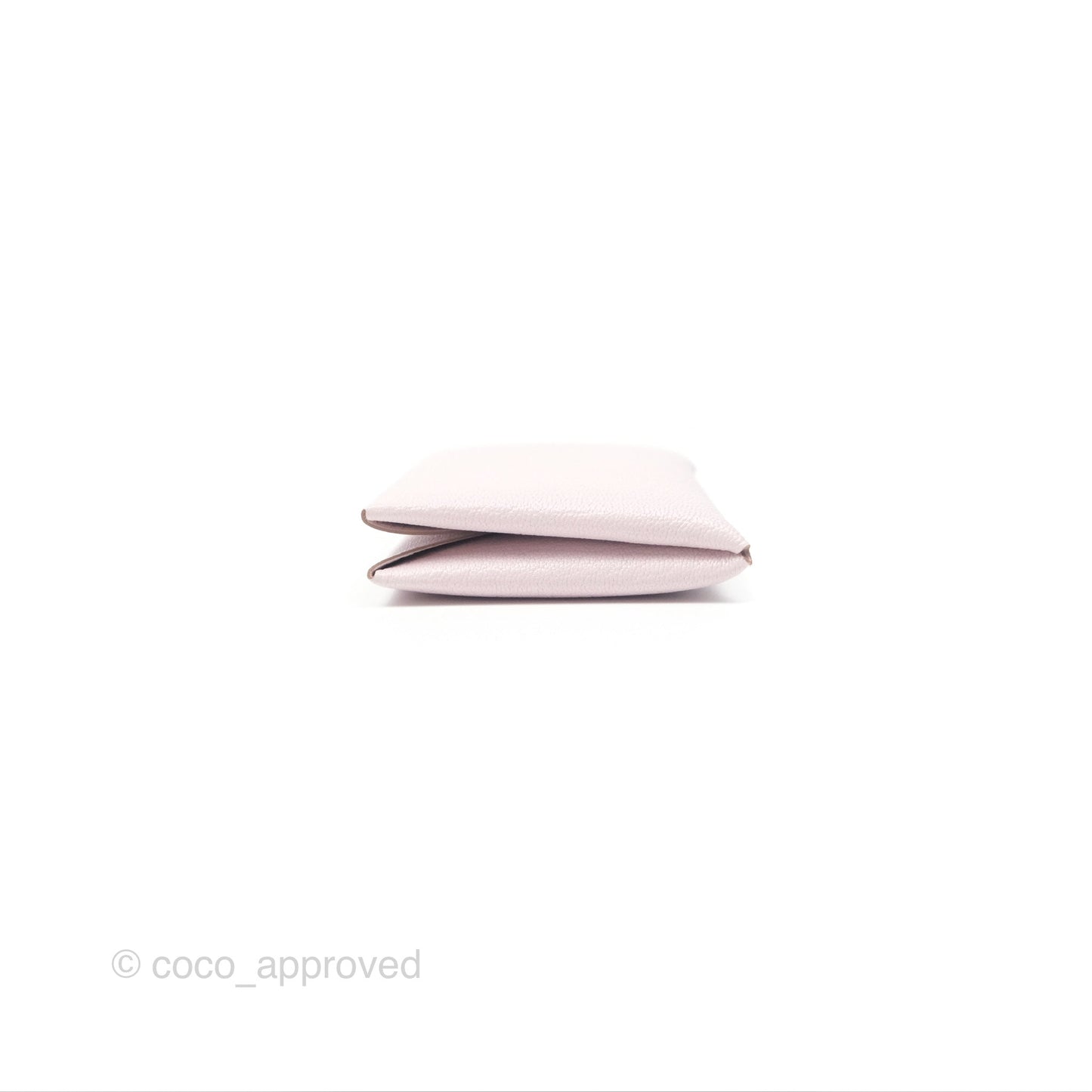 Hermès Calvi Card Holder Mauve Pale Chevre Mysore