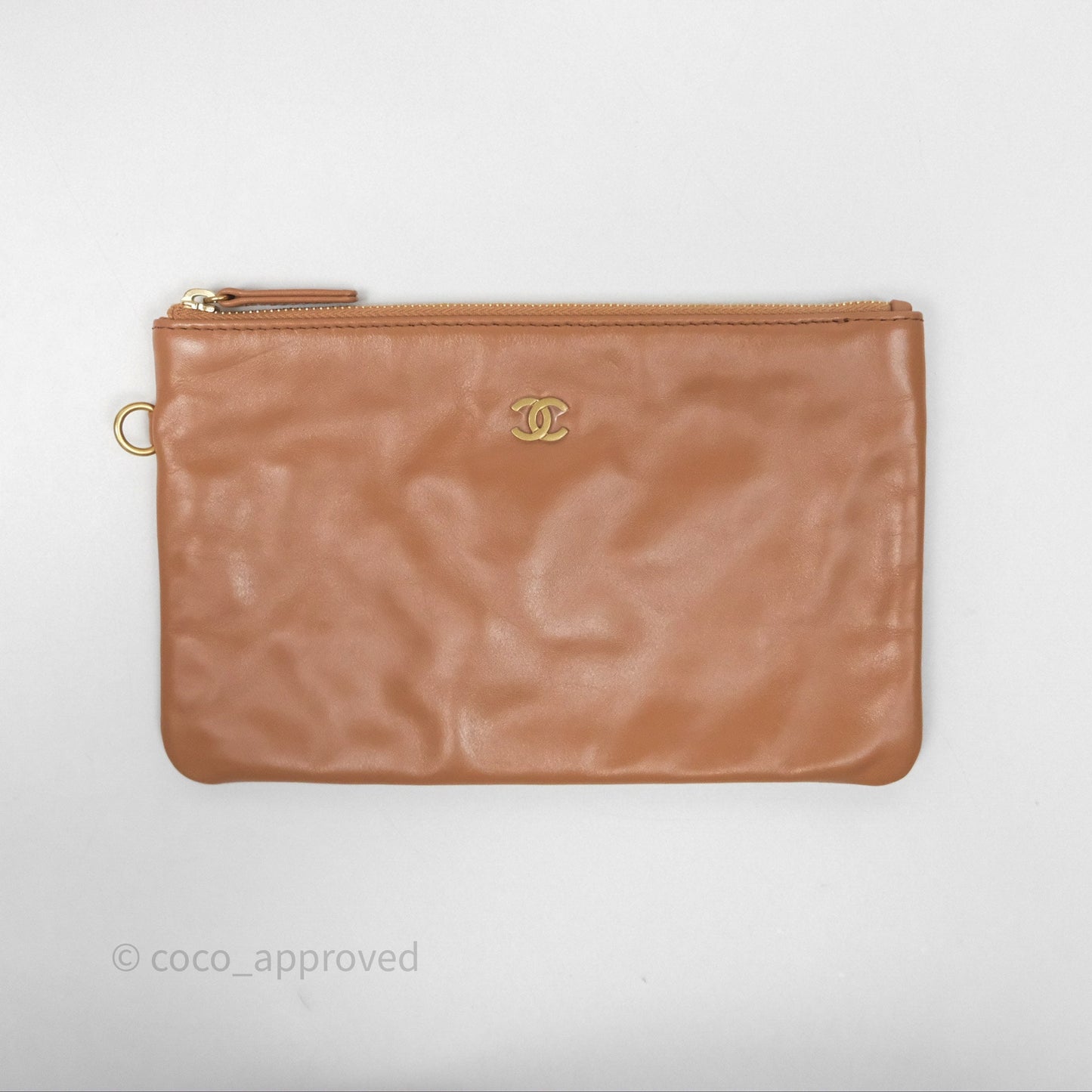 Chanel 22 Small Beige Shiny Calfskin Aged Gold Hardware