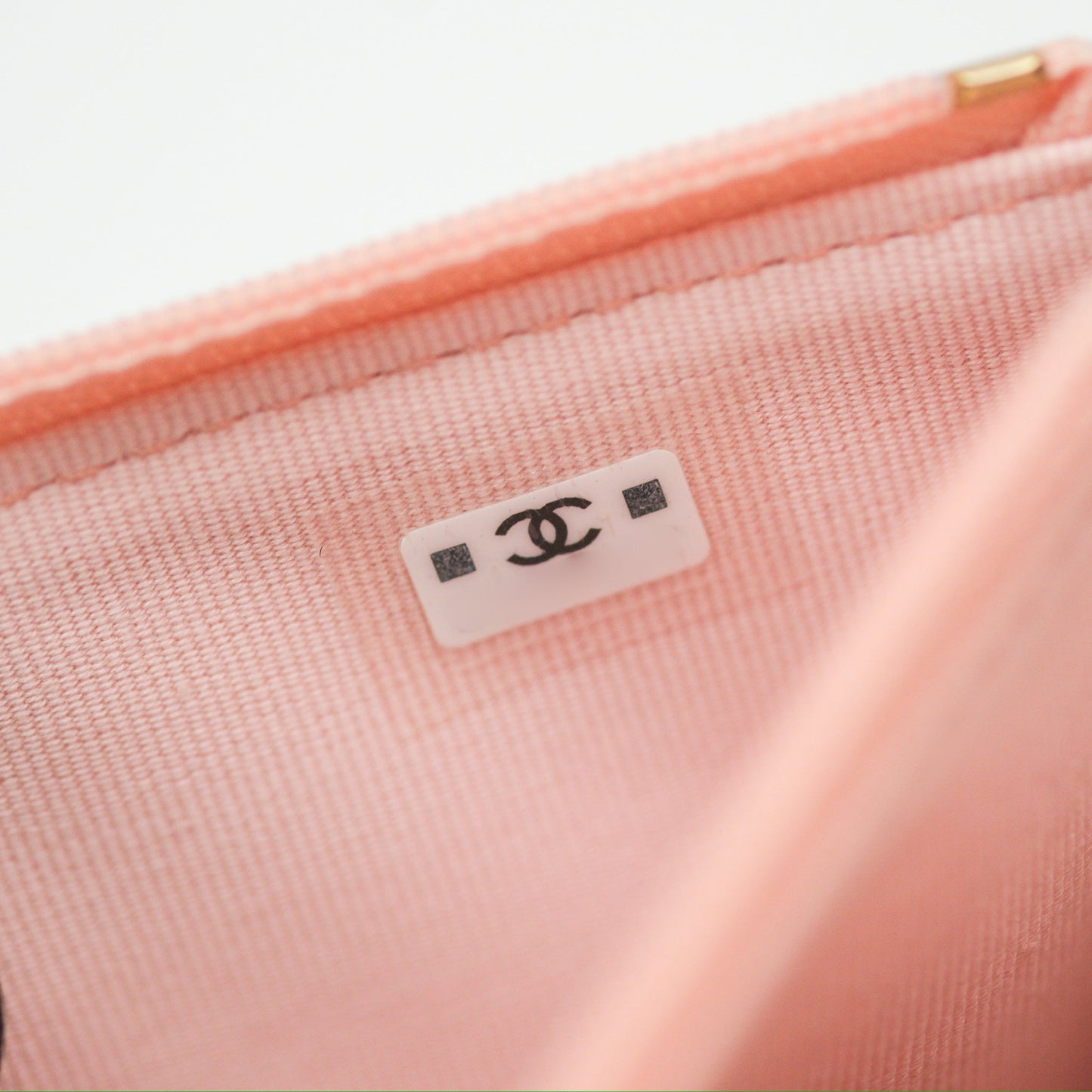 Chanel Mini WOC Phone Holder Pink Caviar Gold Hardware