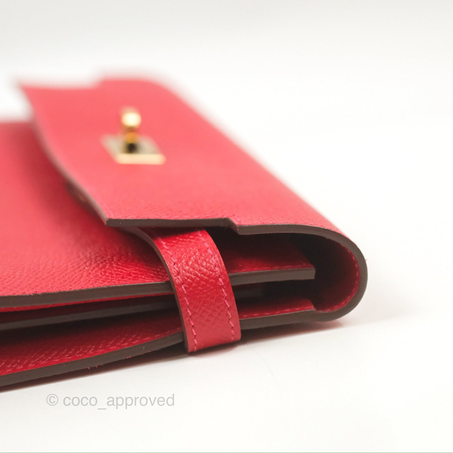 Hermès Kelly Wallet Rouge Casaque Epsom Gold Hardware