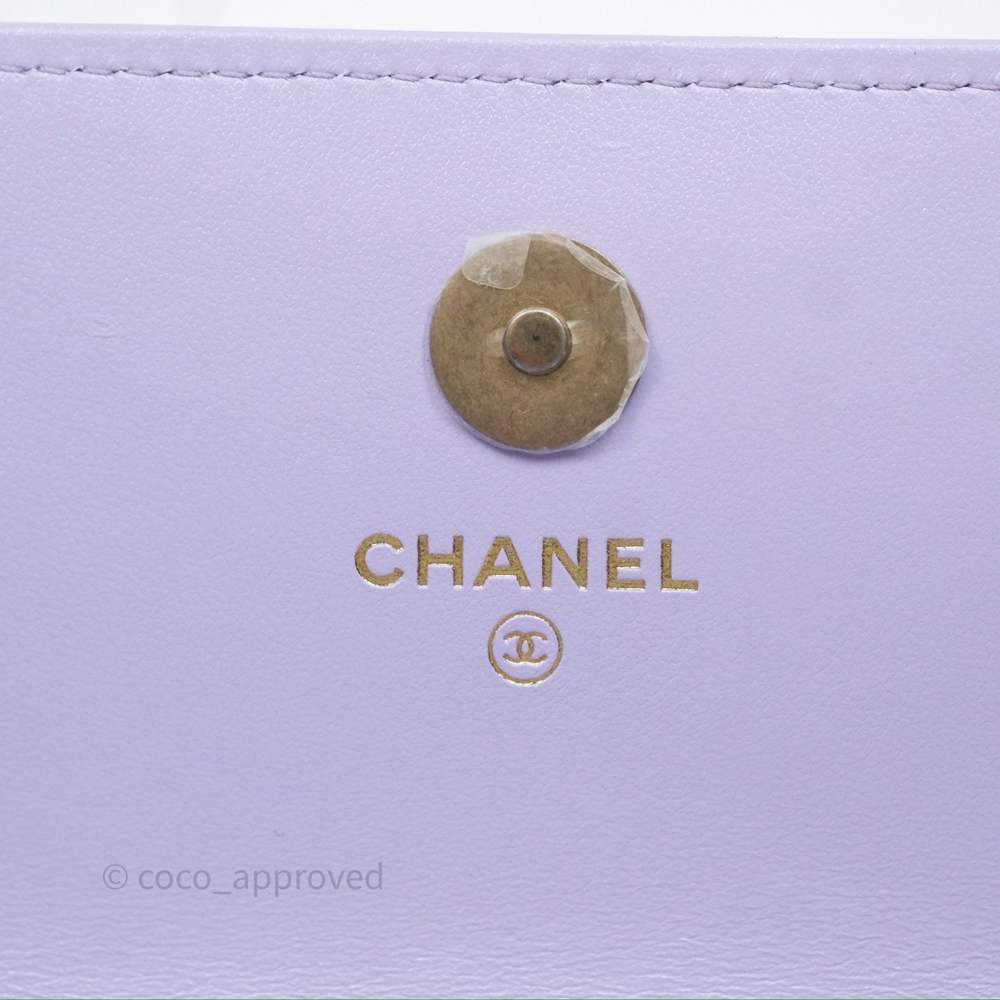 Chanel Quilted Phone Holder with Chain Metallic Rainbow Lambskin Aged Gold Hardware 24C