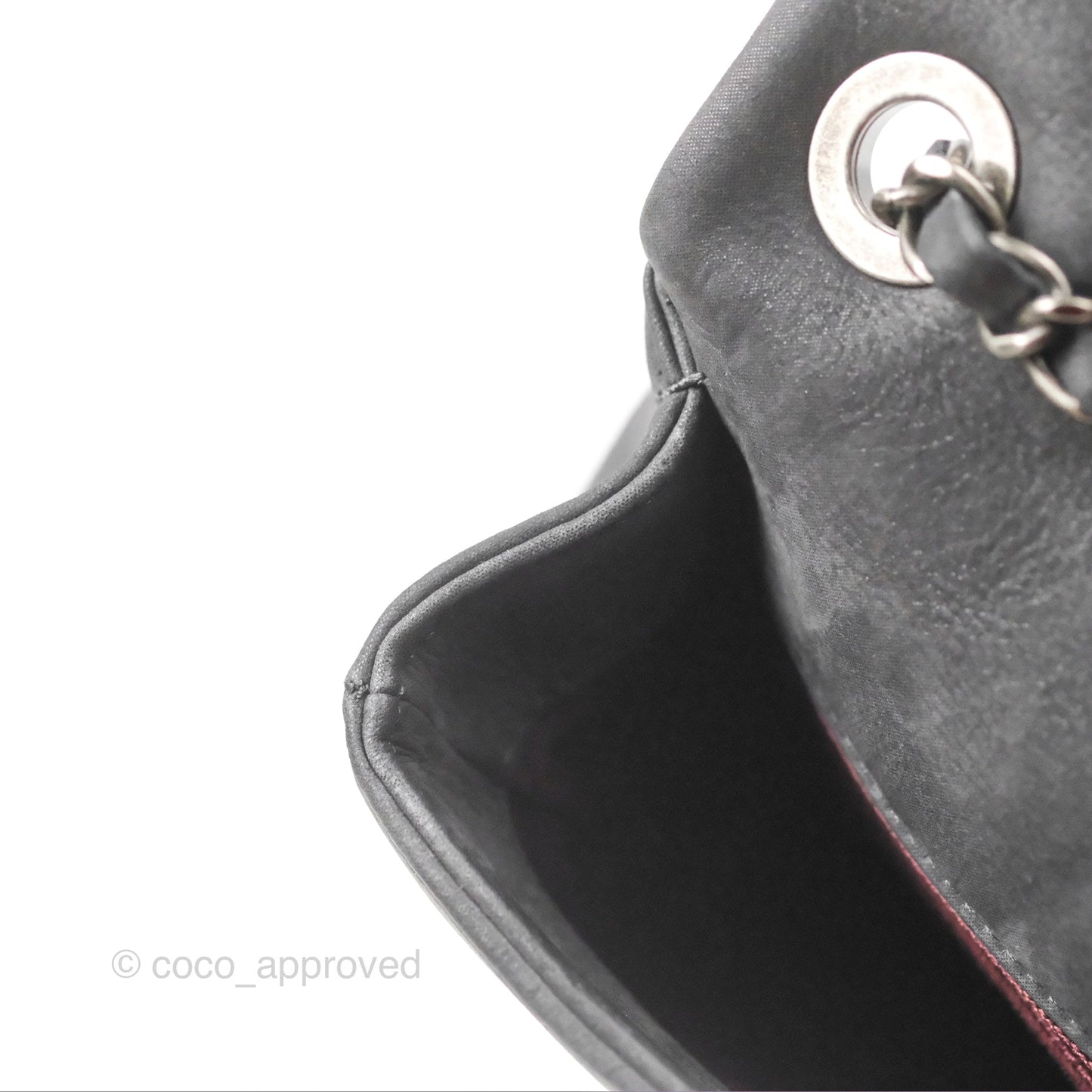Chanel New Chic Flap Dark Grey Calfskin Ruthenium Hardware