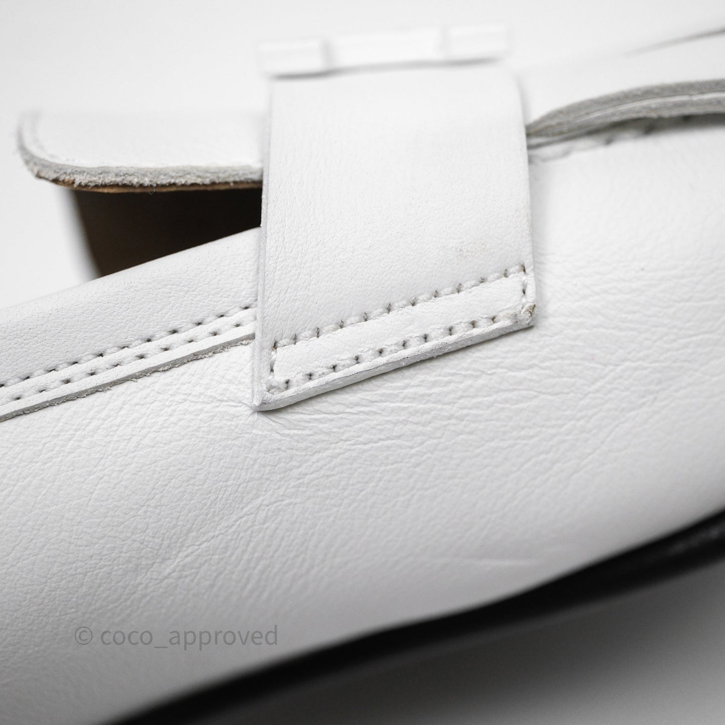 Hermès Royal Loafers White Calfskin Size 38
