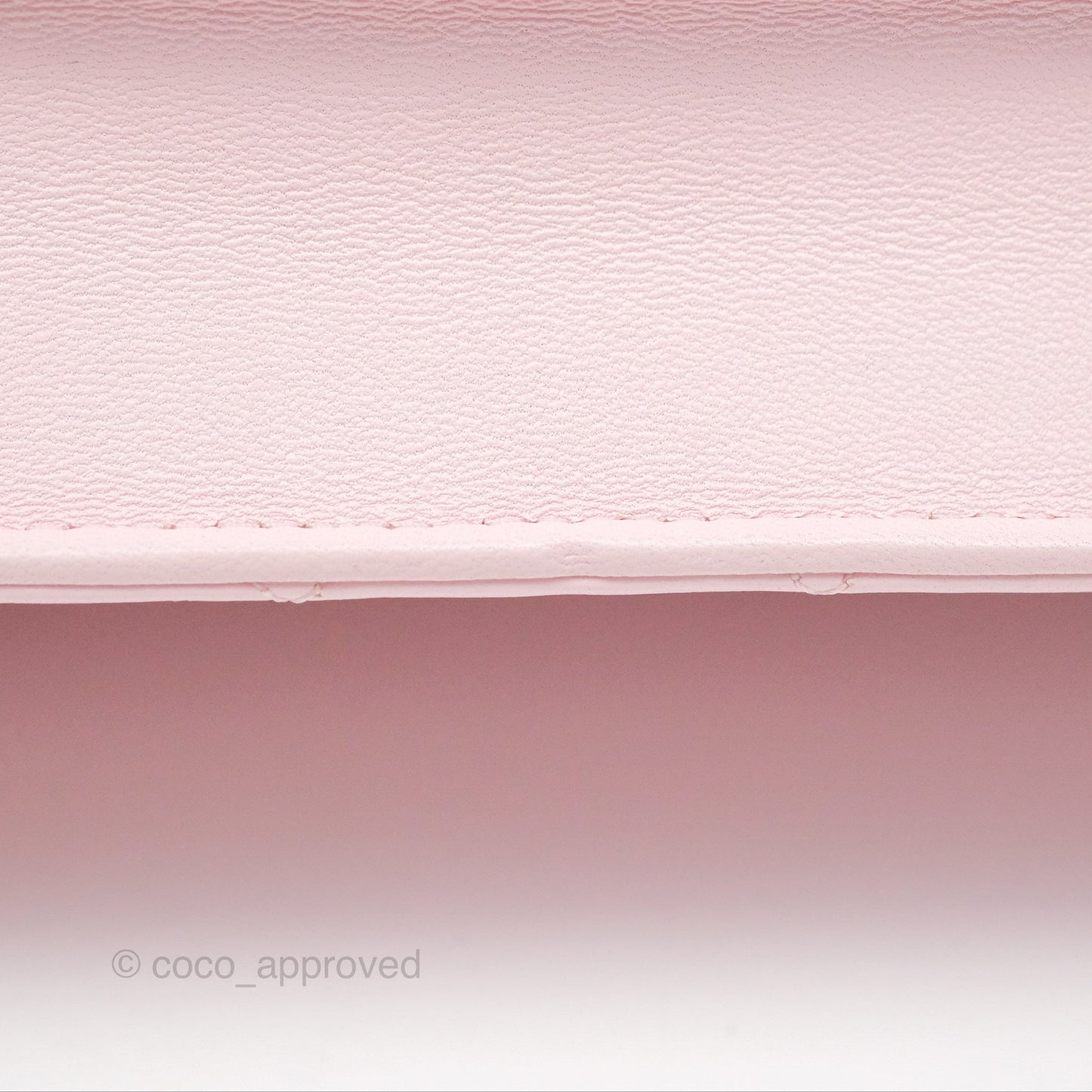 Chanel Wallet On Chain WOC Pearl Chain Iridescent Light Pink Lambskin Gold Hardware