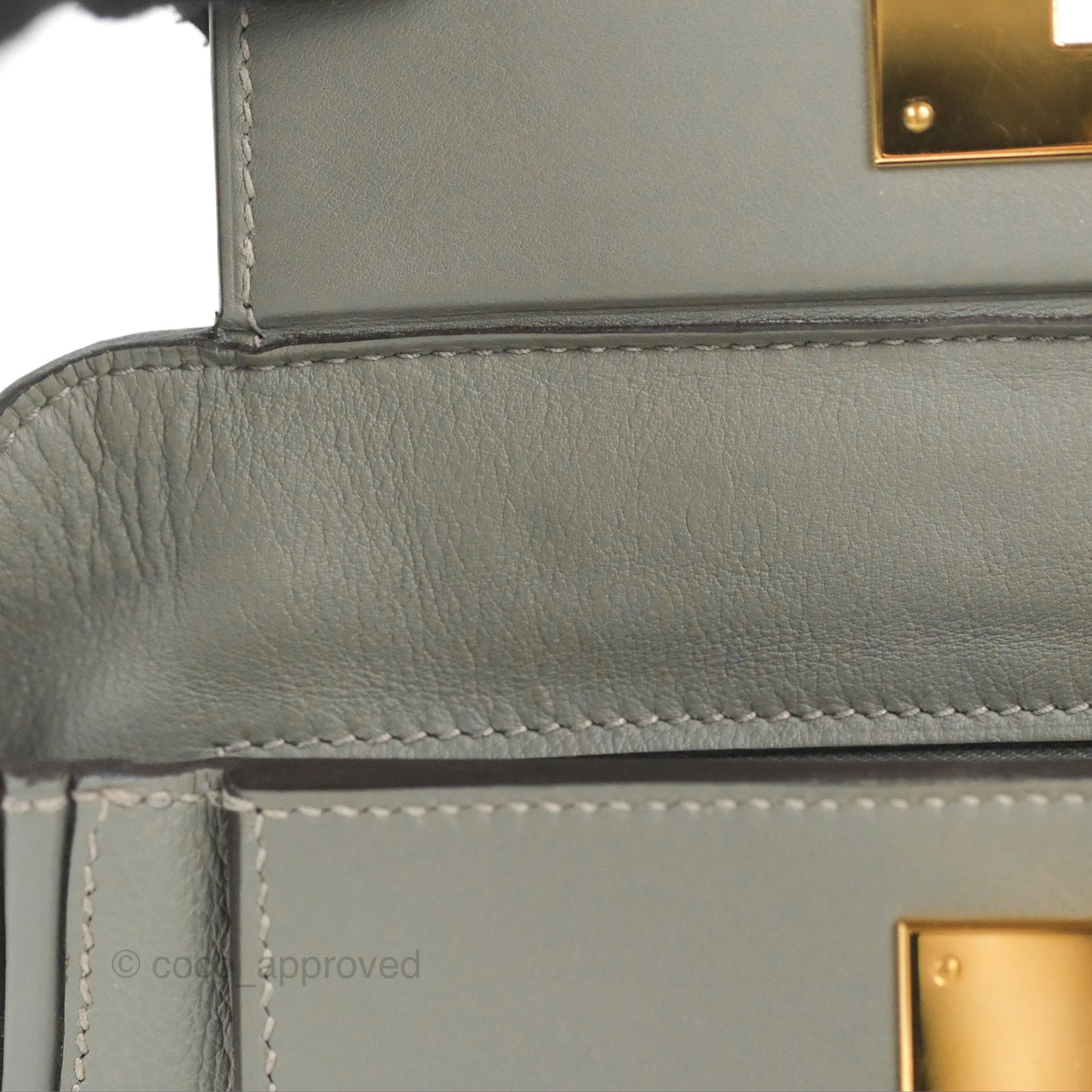 Hermès 24/24 21 Mini Gris Meyer 0L Evercolor/Swift Gold Hardware