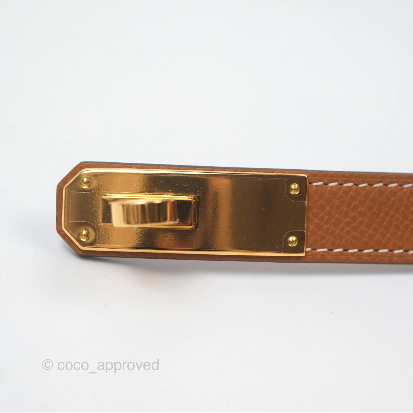 Hermès Kelly Buckle Belt 37 Gold Epsom Gold Hardware