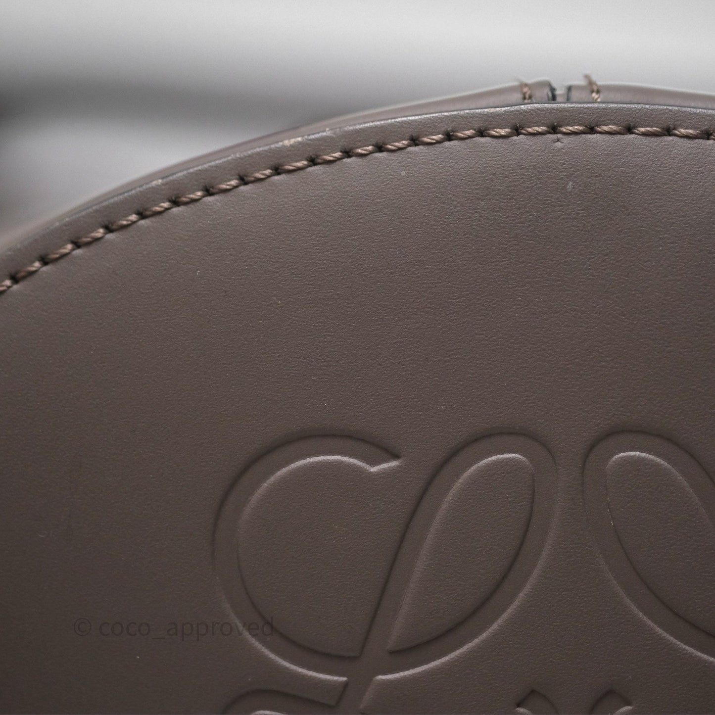Loewe Small Balloon Bucket Bag Taupe Grained Calfskin
