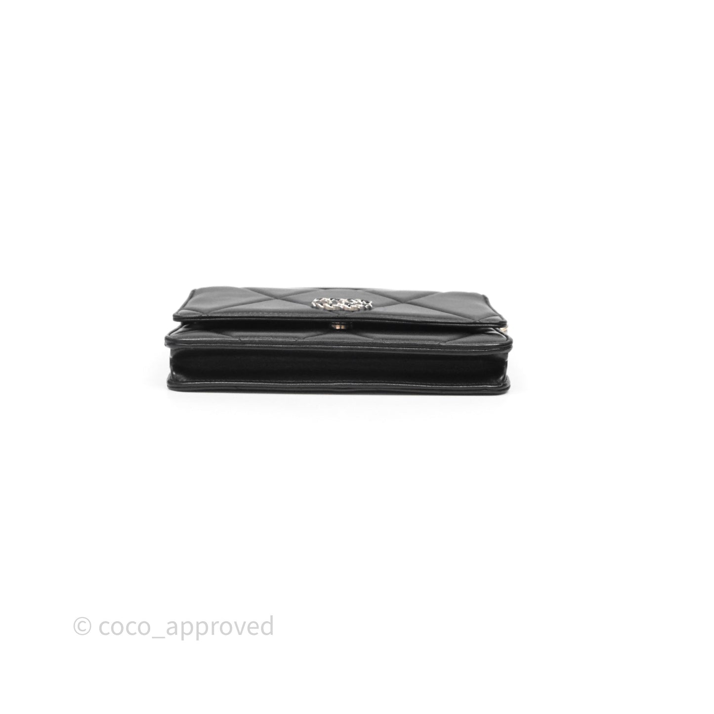 Chanel 19 Wallet on Chain WOC Black Mixed Hardware