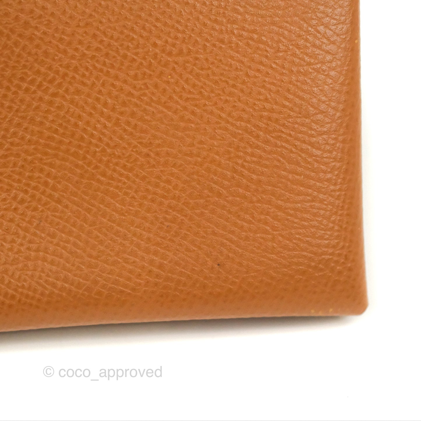 Hermès Calvi Card Holder Gold Epsom