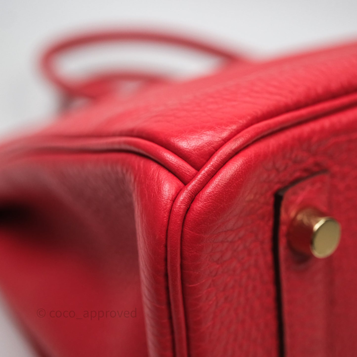 Hermes Birkin 30 Rouge Togo Gold Hardware