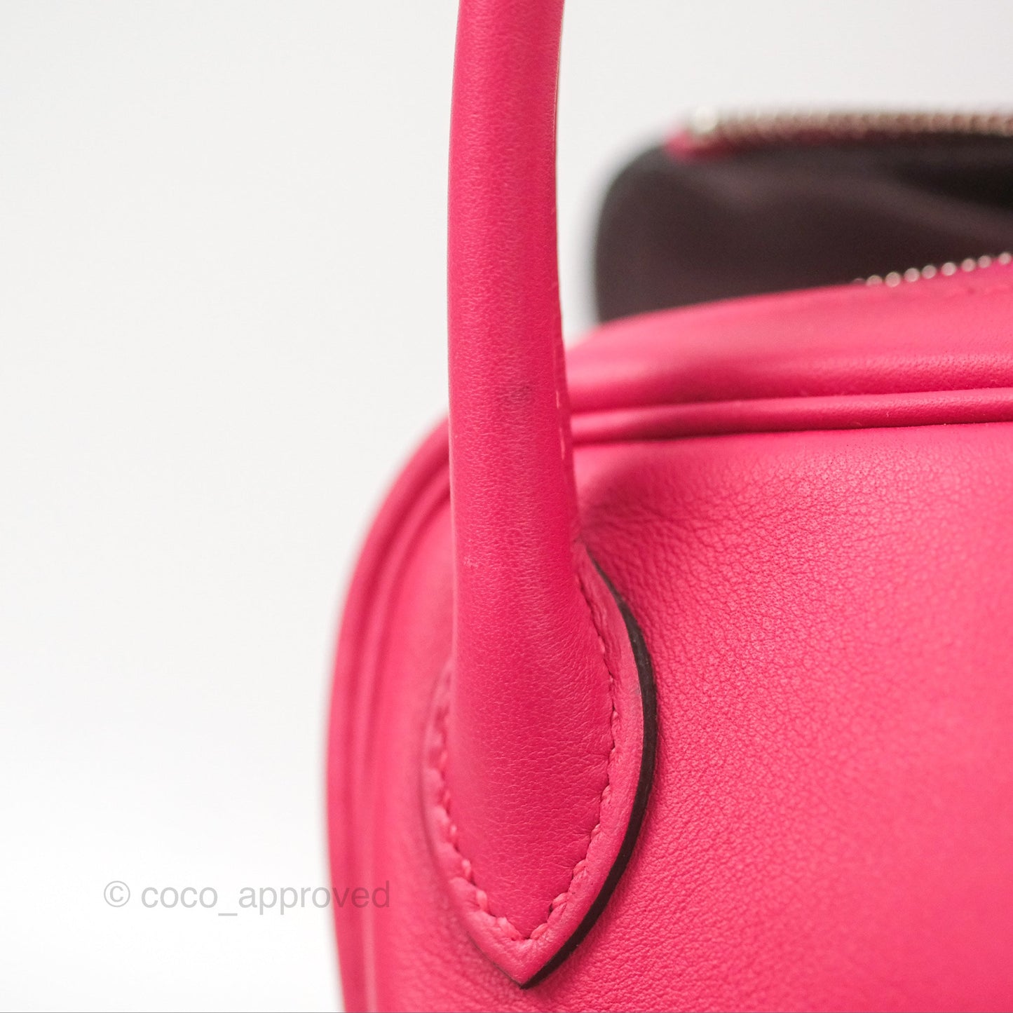 Hermès Mini Lindy 20 Framboise / Rouge Sellier Swift Palladium Hardware