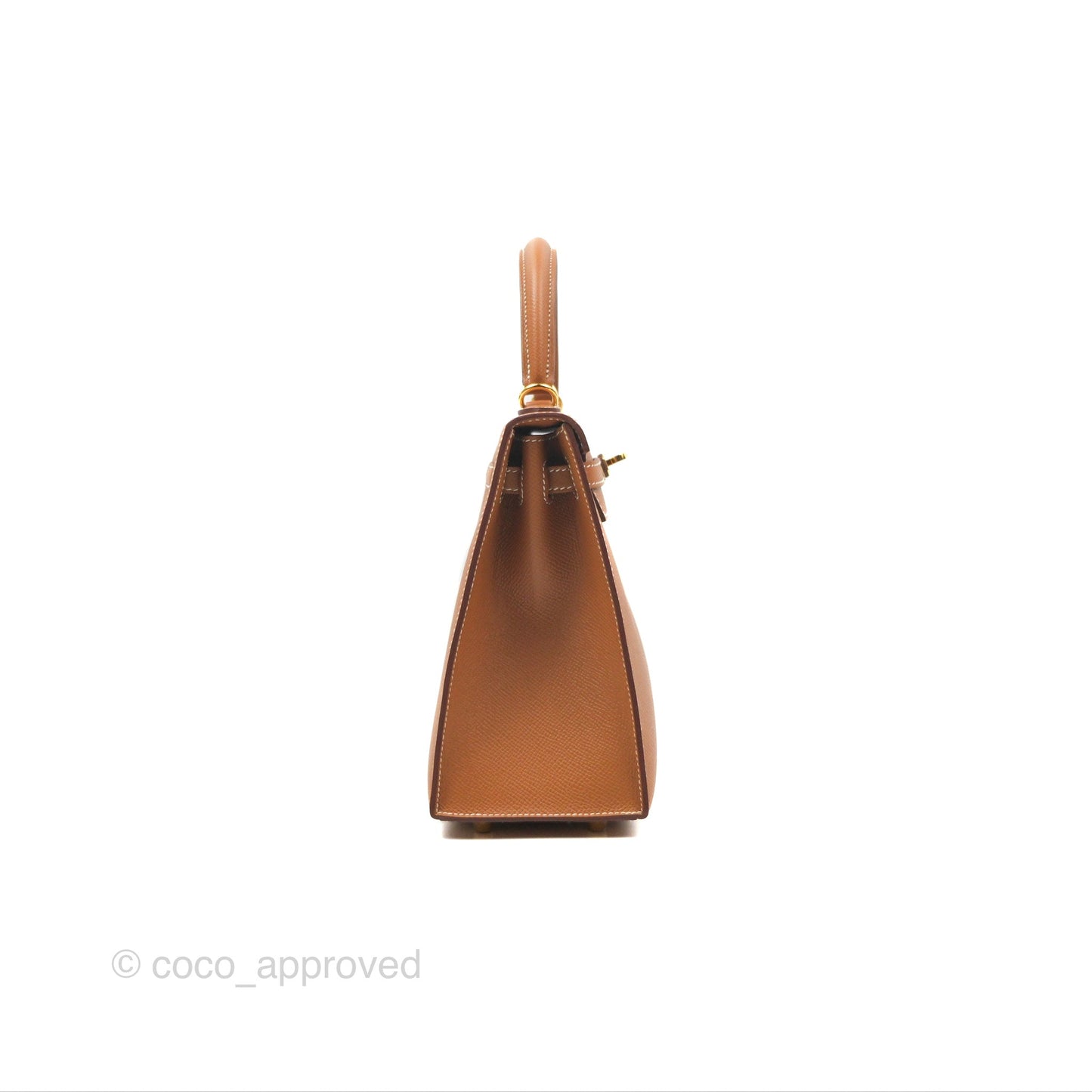 Hermès Kelly 25 Sellier Gold Epsom Gold Hardware