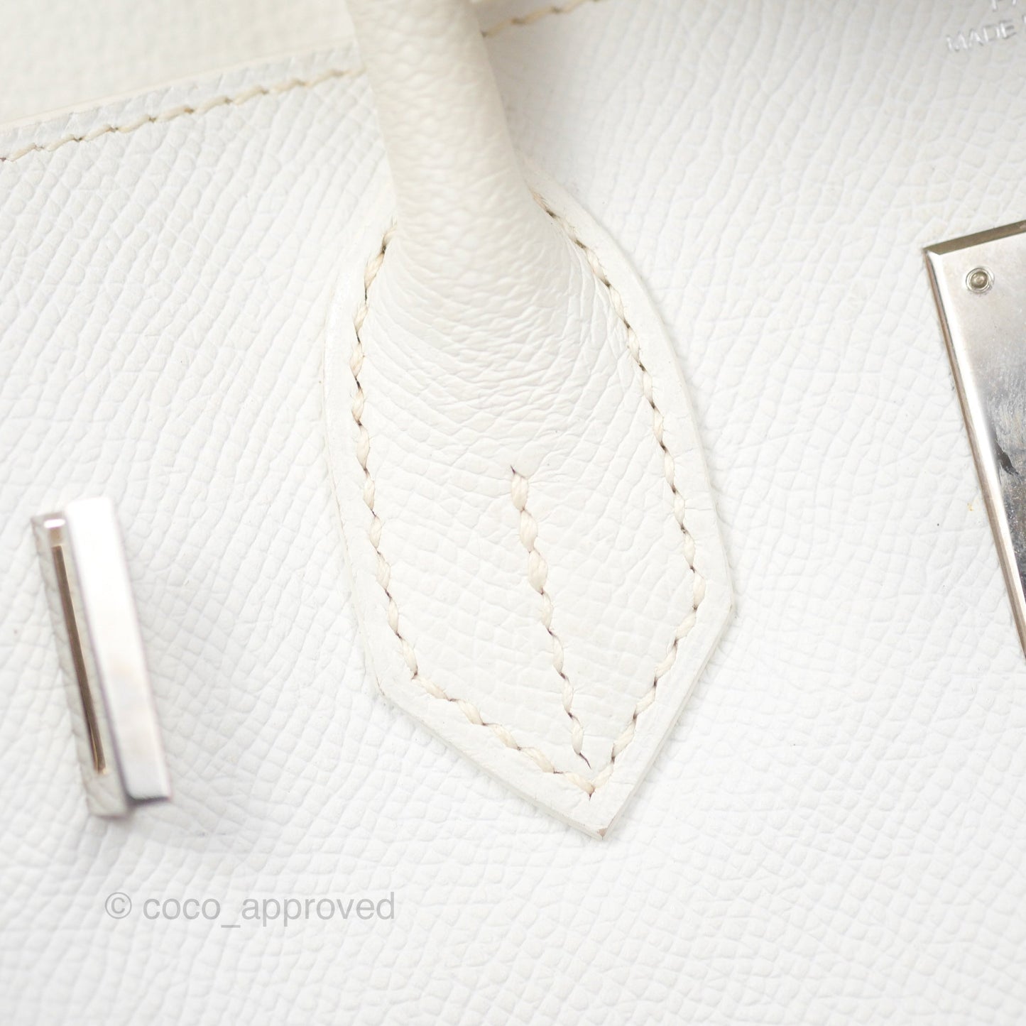 Hermès Birkin 30 Retourne White Epsom Palladium Hardware