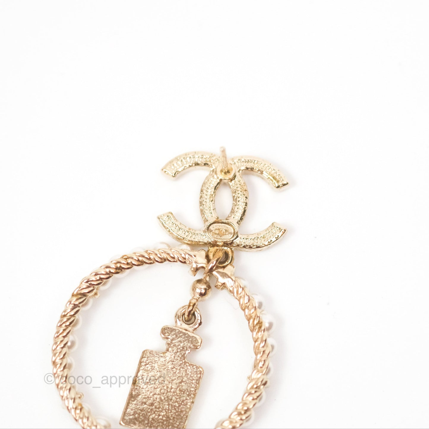 Chanel CC Crystal Pearl Ring No 5 Drop Earrings 20C
