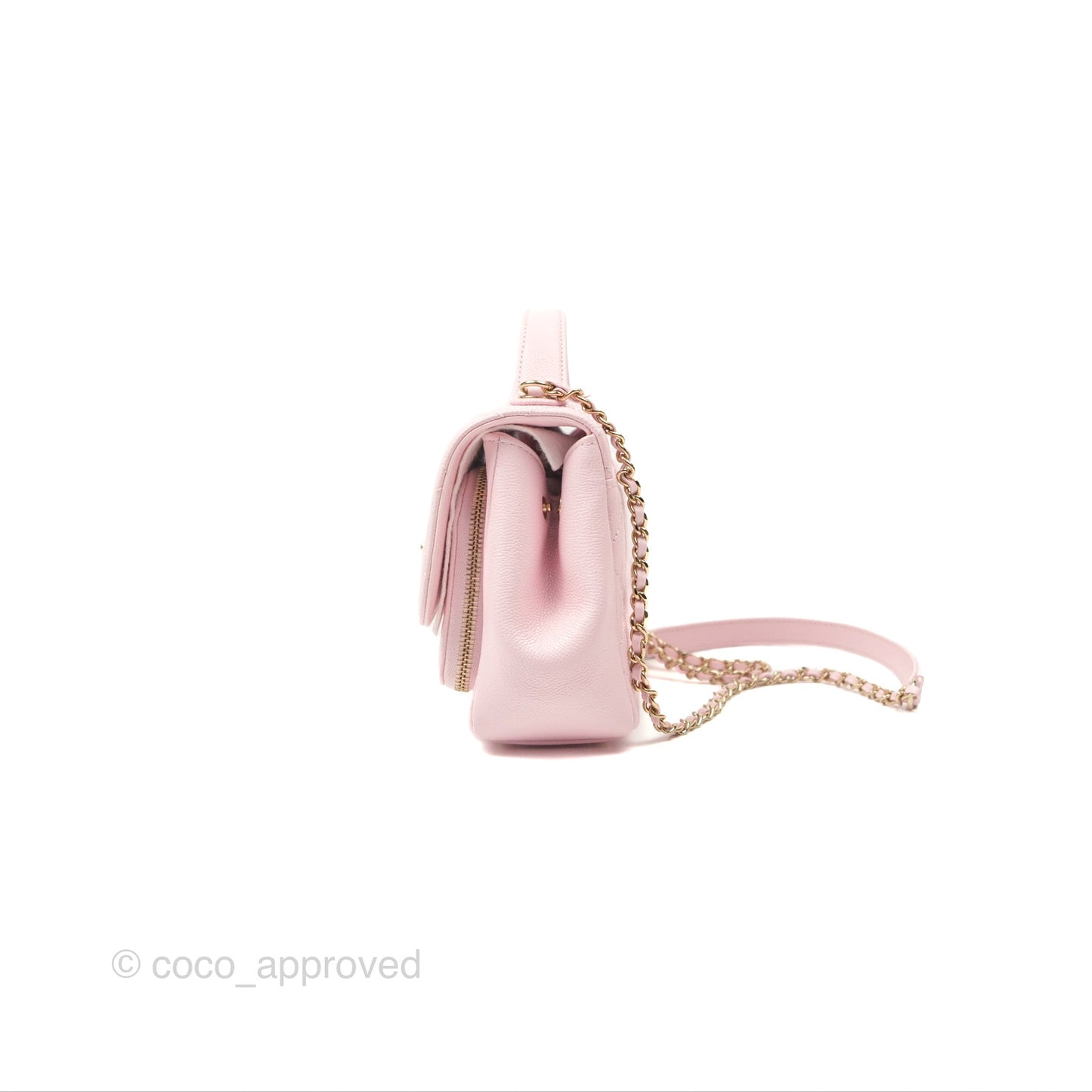 Chanel Quilted Small Business Affinity Flap Light Pink Caviar Gold Hardware