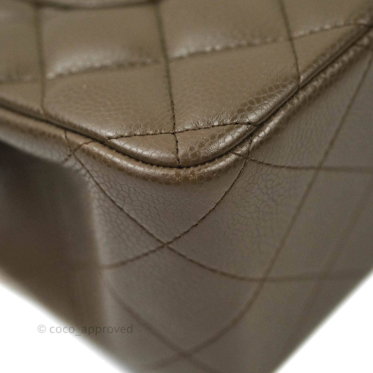 Chanel Jumbo Double Flap Taupe Caviar Silver Hardware⁣⁣