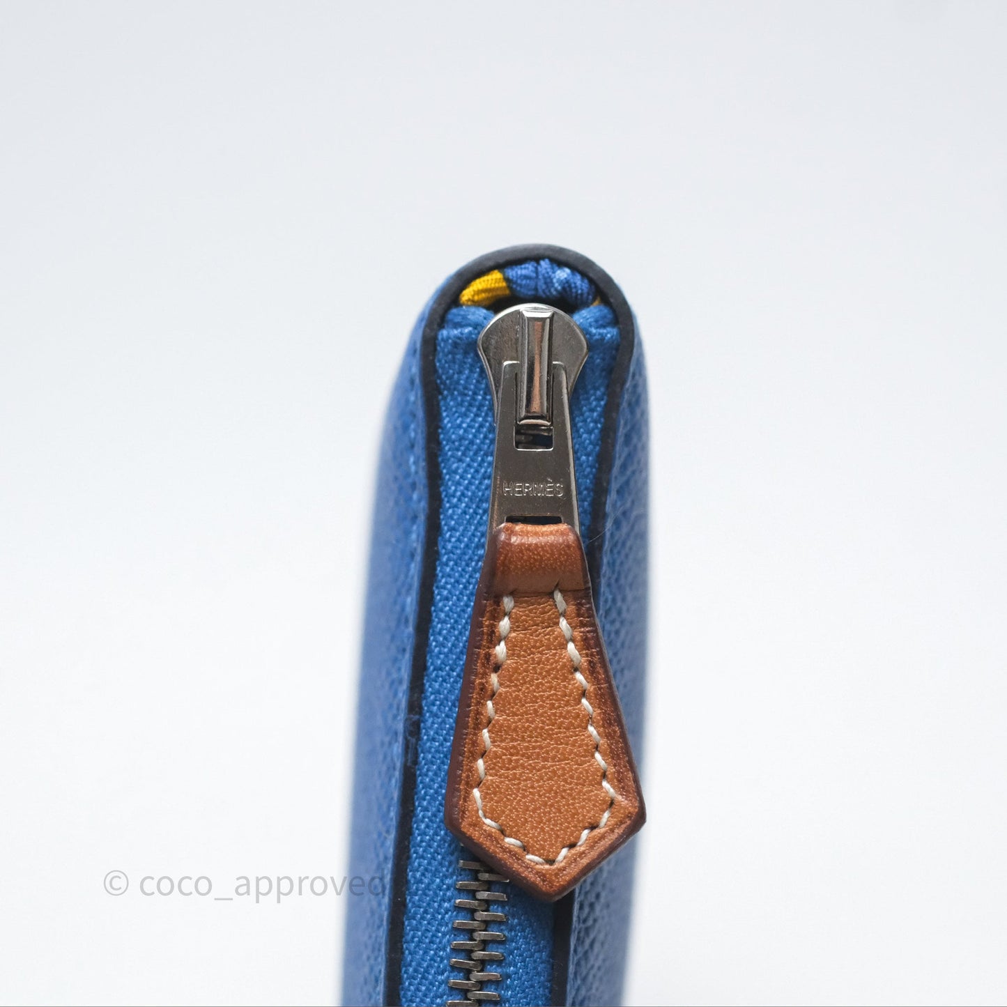 Hermès Silk In Classique Long Wallet Bleu Epsom