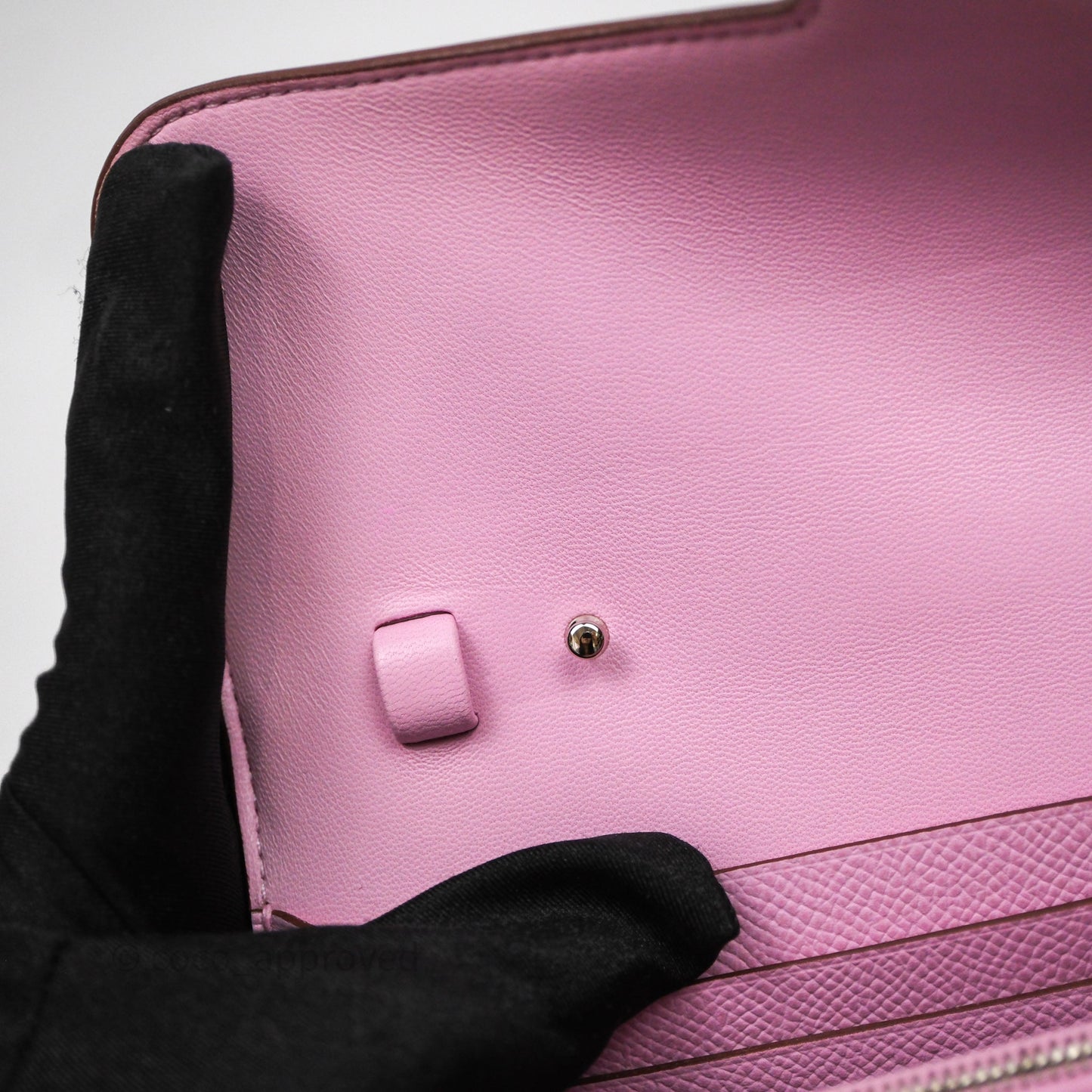Hermès Constance To Go Wallet Mauve Sylvestre X9 Epsom Palladium hardware