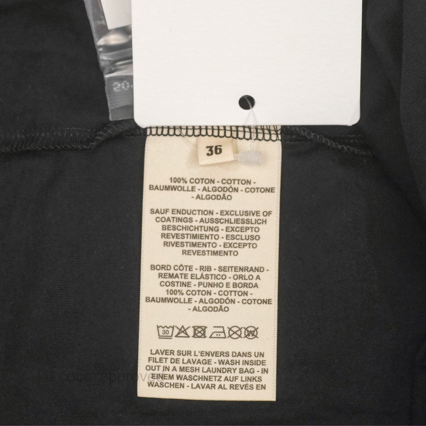 Hermes "Do Re Boucles" Micro T-shirt Cotton Black Size 36
