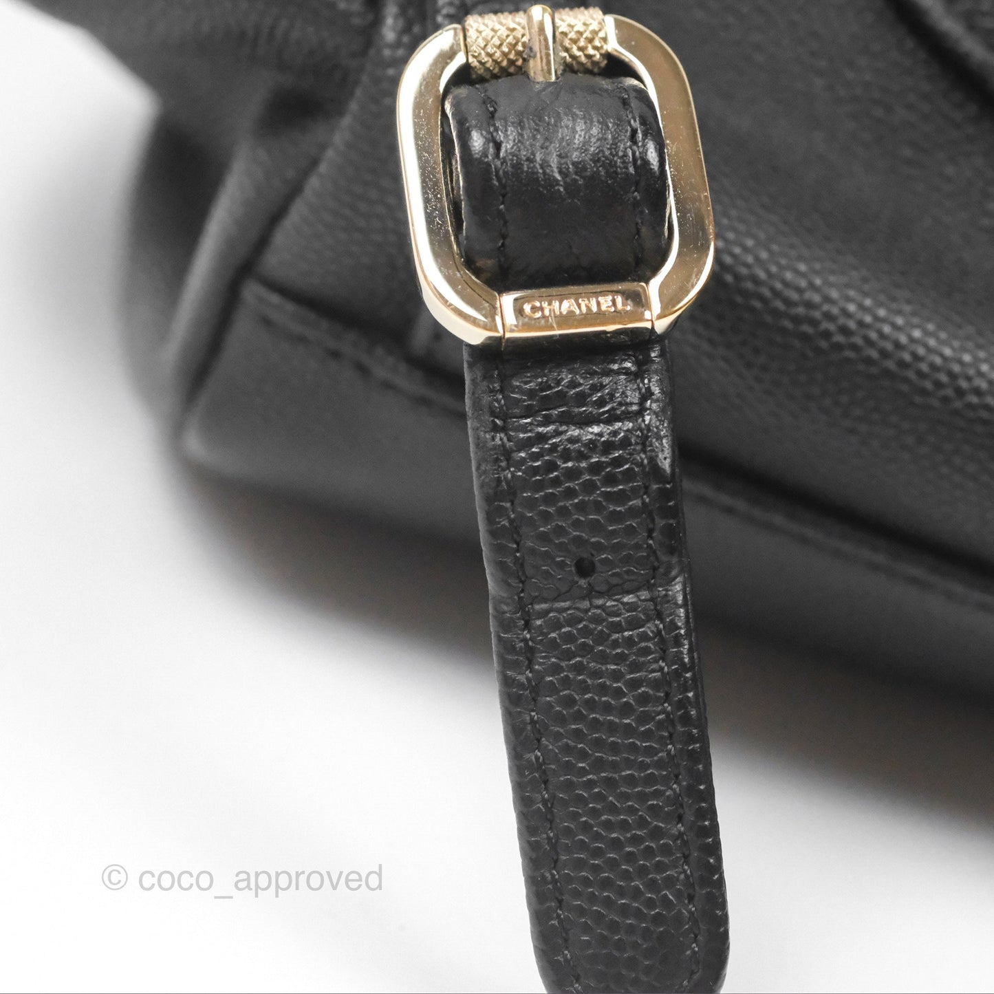 Chanel Quilted Business Affinity Backpack Black Caviar Gold Hardware