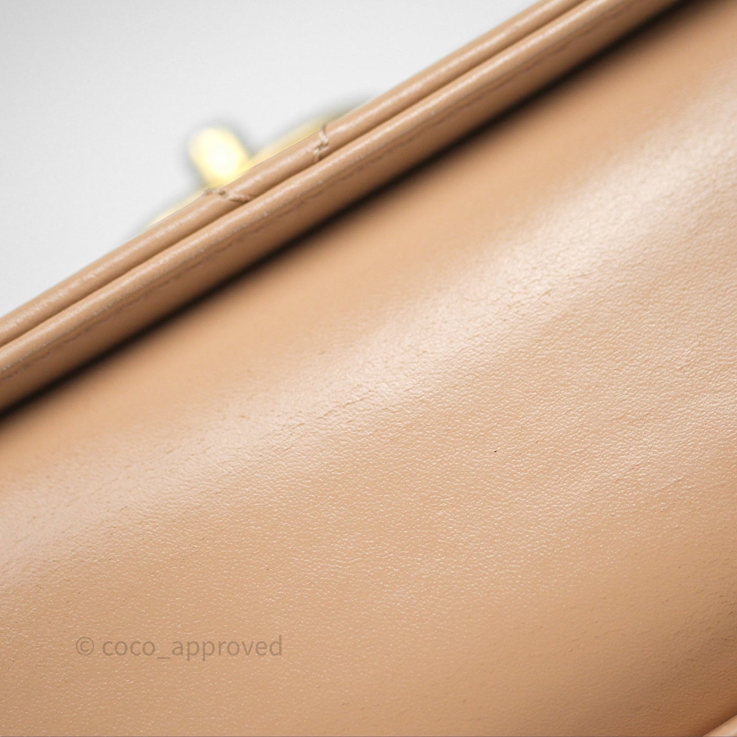 Chanel Quilted Mini Perfect Fit Adjustable Beige Calfskin Gold Hardware
