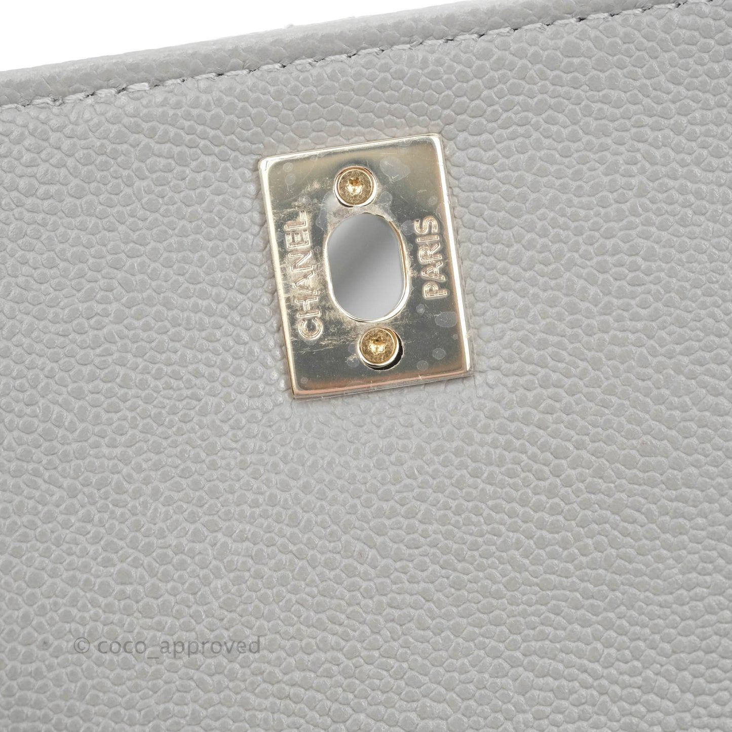 Chanel Quilted Medium Business Affinity Flap Grey Caviar Gold Hardware