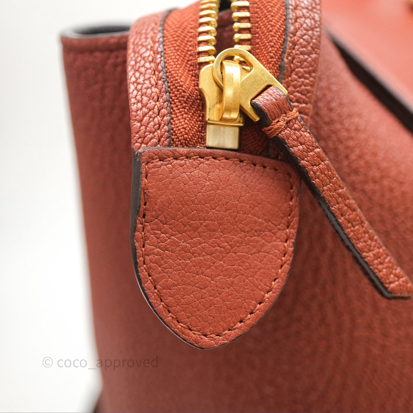 Celine Mini Belt Bag Brick Red Grained Goatskin Gold Hardware