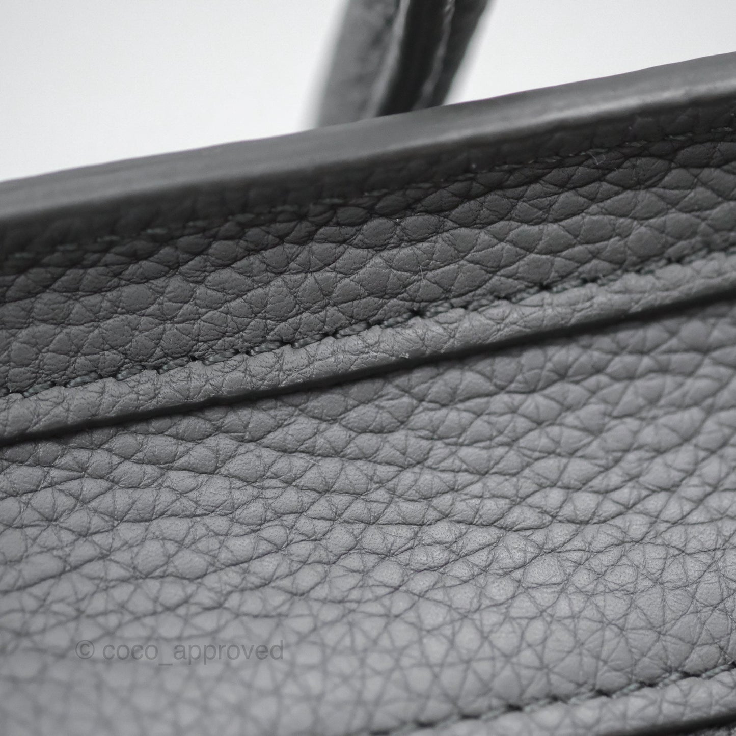 Celine Nano Luggage Bag Grey Drummed Calfskin