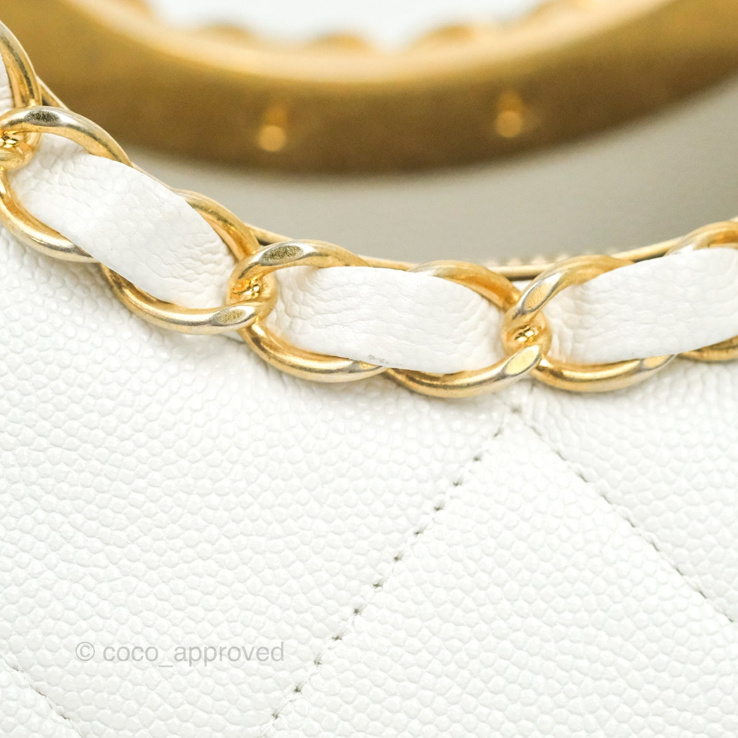 Chanel A Real Catch Shopping Bag White Caviar