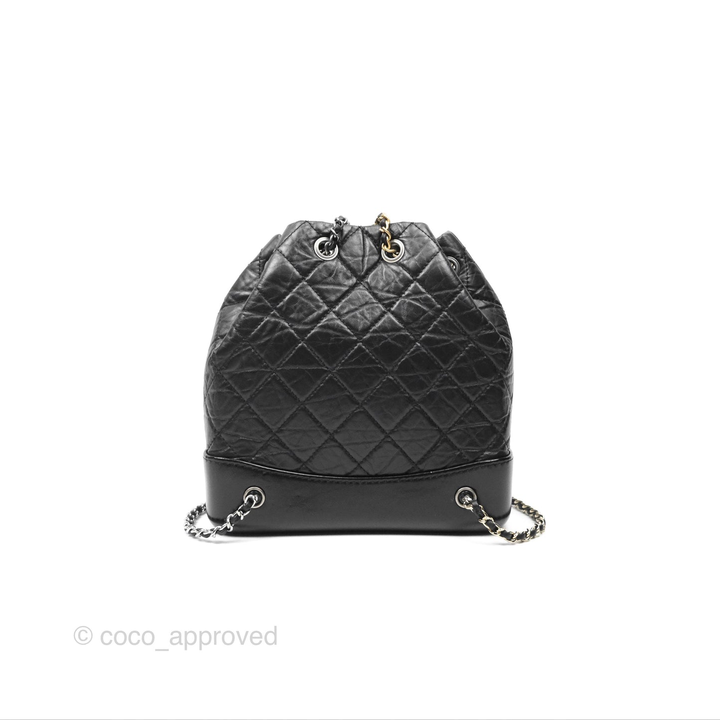 Chanel Small Gabrielle Backpack Black Aged Calfskin