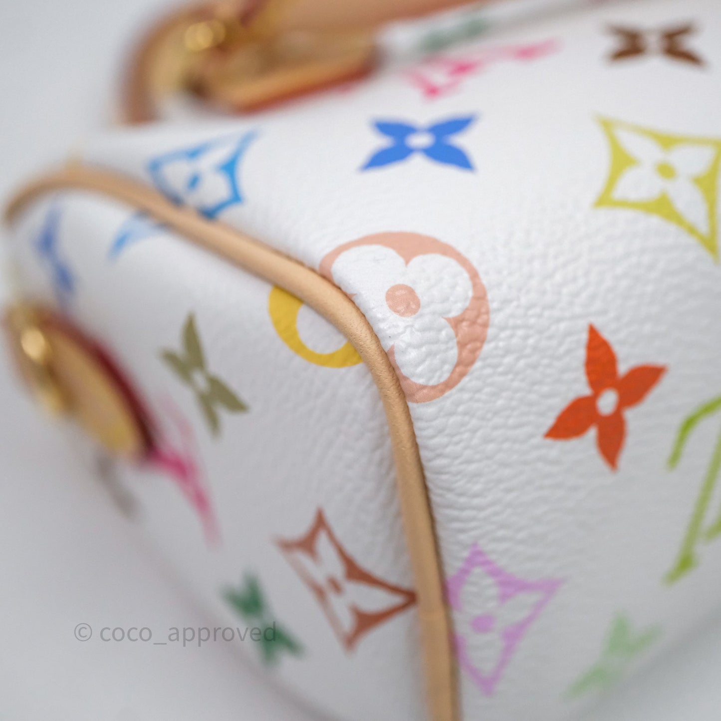 LV x TM Speedy Nano Speedy Multicolore Blanc Monogram Canvas