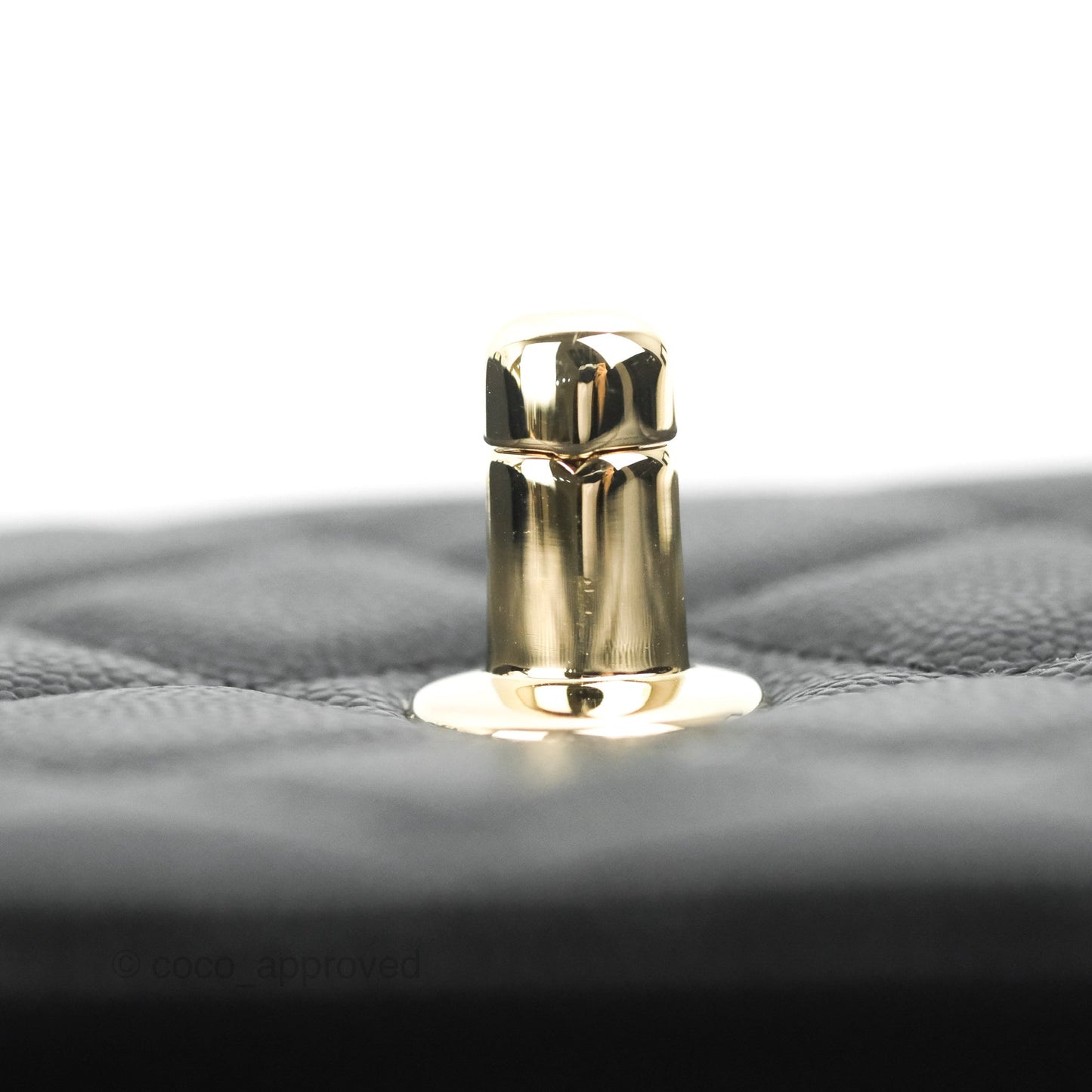 Chanel Classic Quilted Phone Holder Black Caviar Gold Hardware