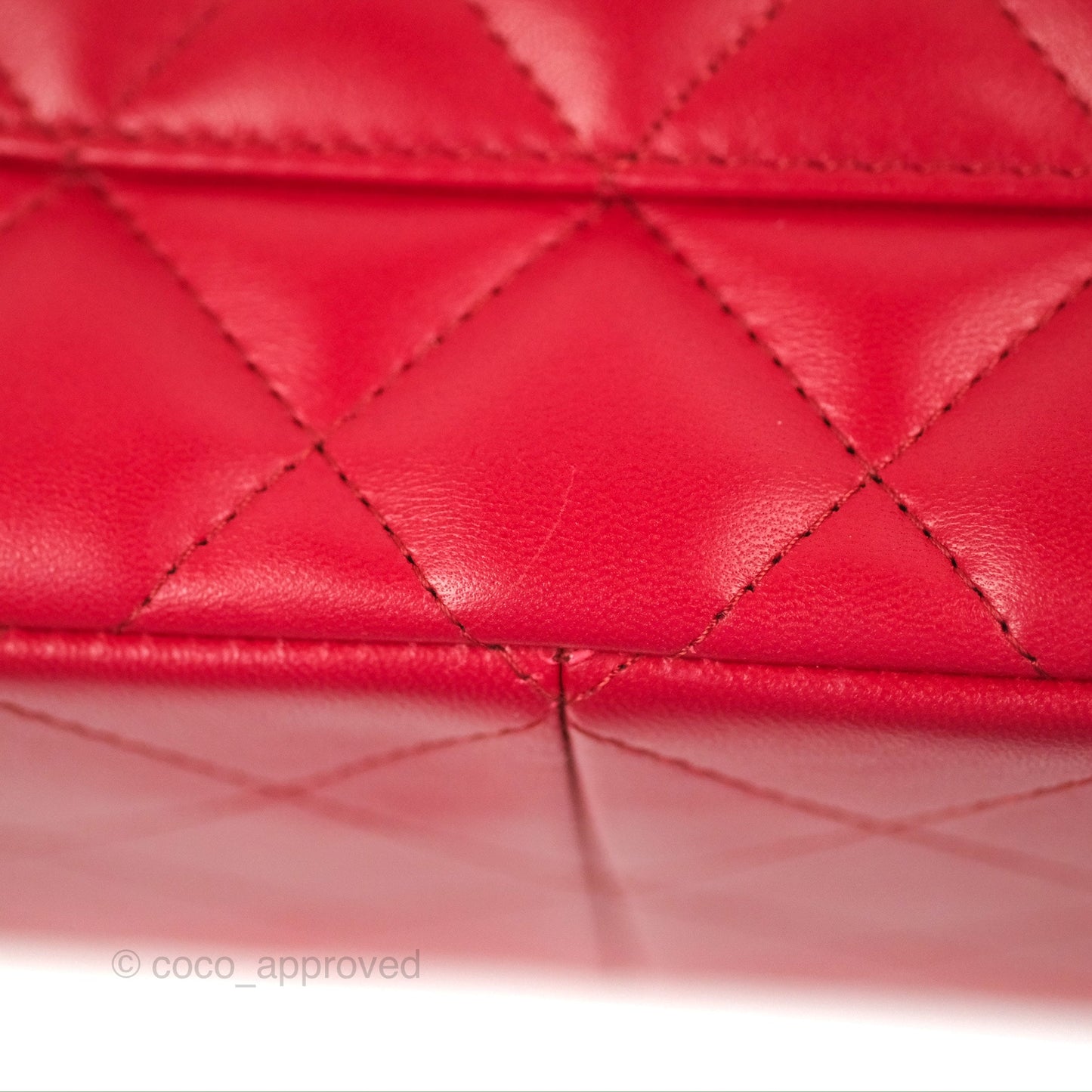 Chanel Jumbo Double Flap Red Lambskin Silver Hardware⁣⁣