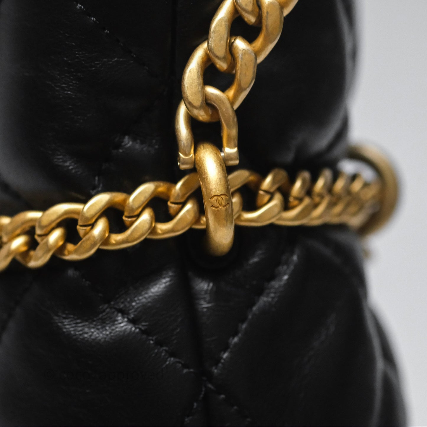 Chanel Enamel CC Bucket Bag Black Lambskin Gold Hardware 22P