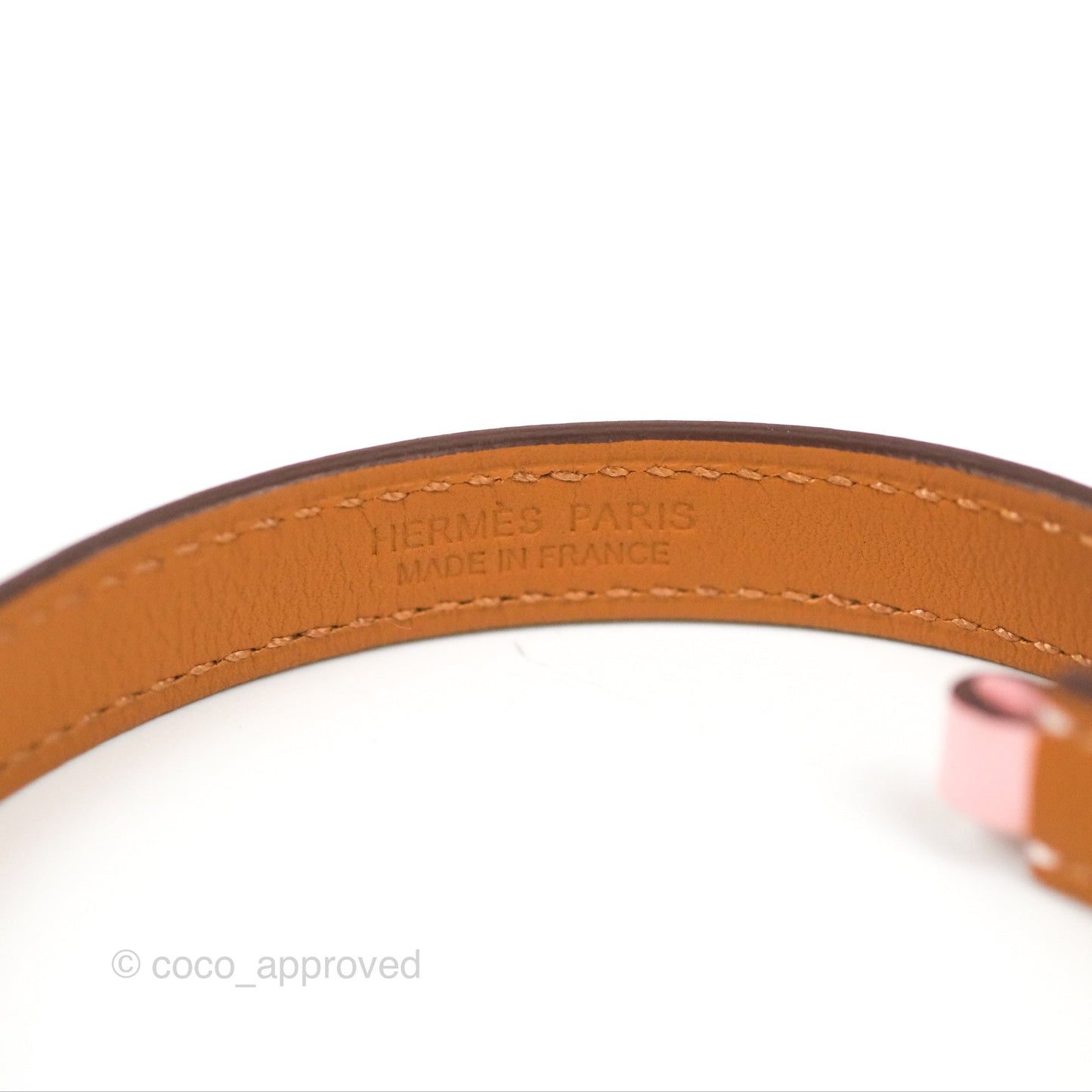 Hermès Rivale Double Tour Bracelet Rose Sakura Swift Palladium Hardware