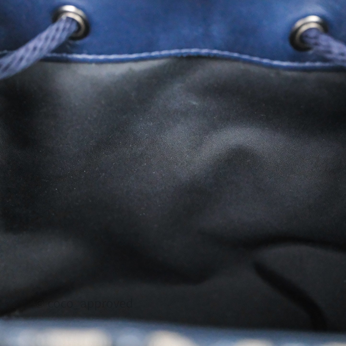 Christian Dior Mini Backpack Oblique Jacquard Beige and Blue