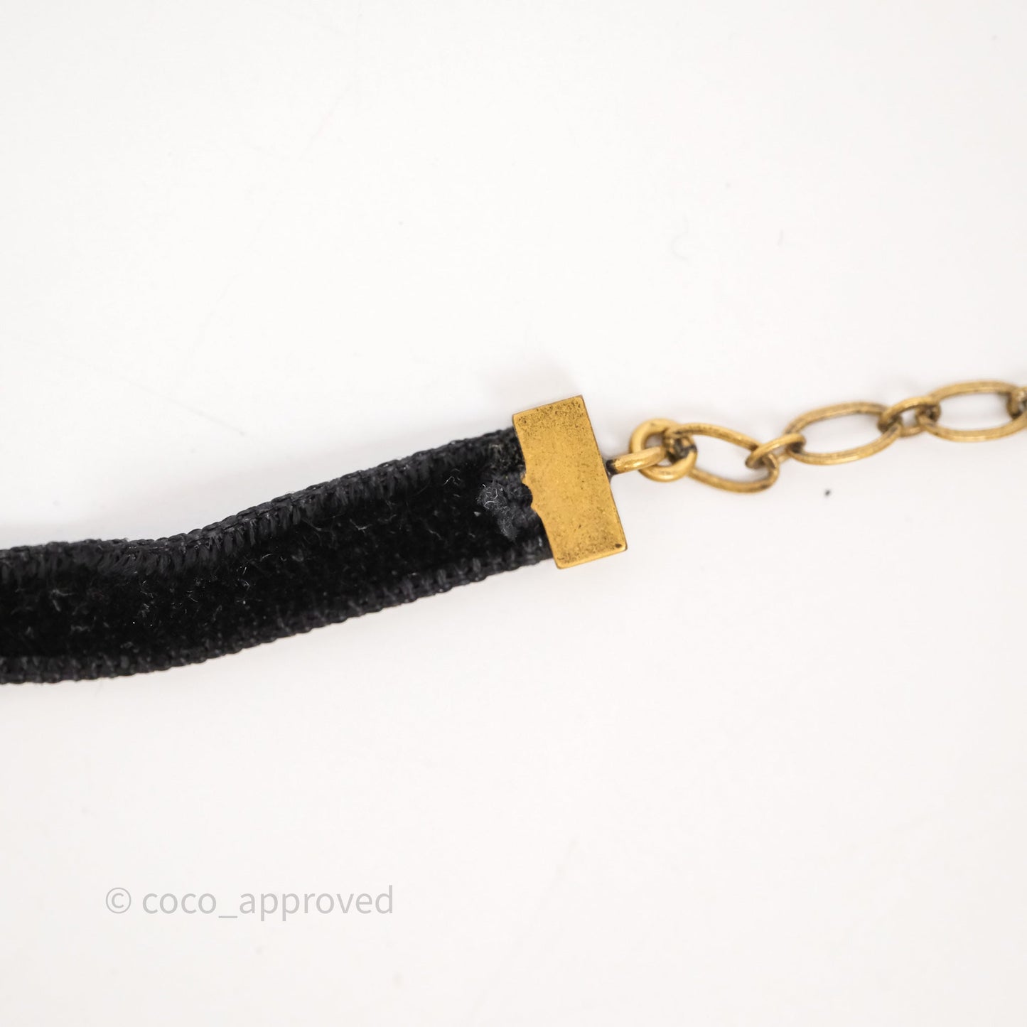 Christian Dior Pearl Logo Choker Black