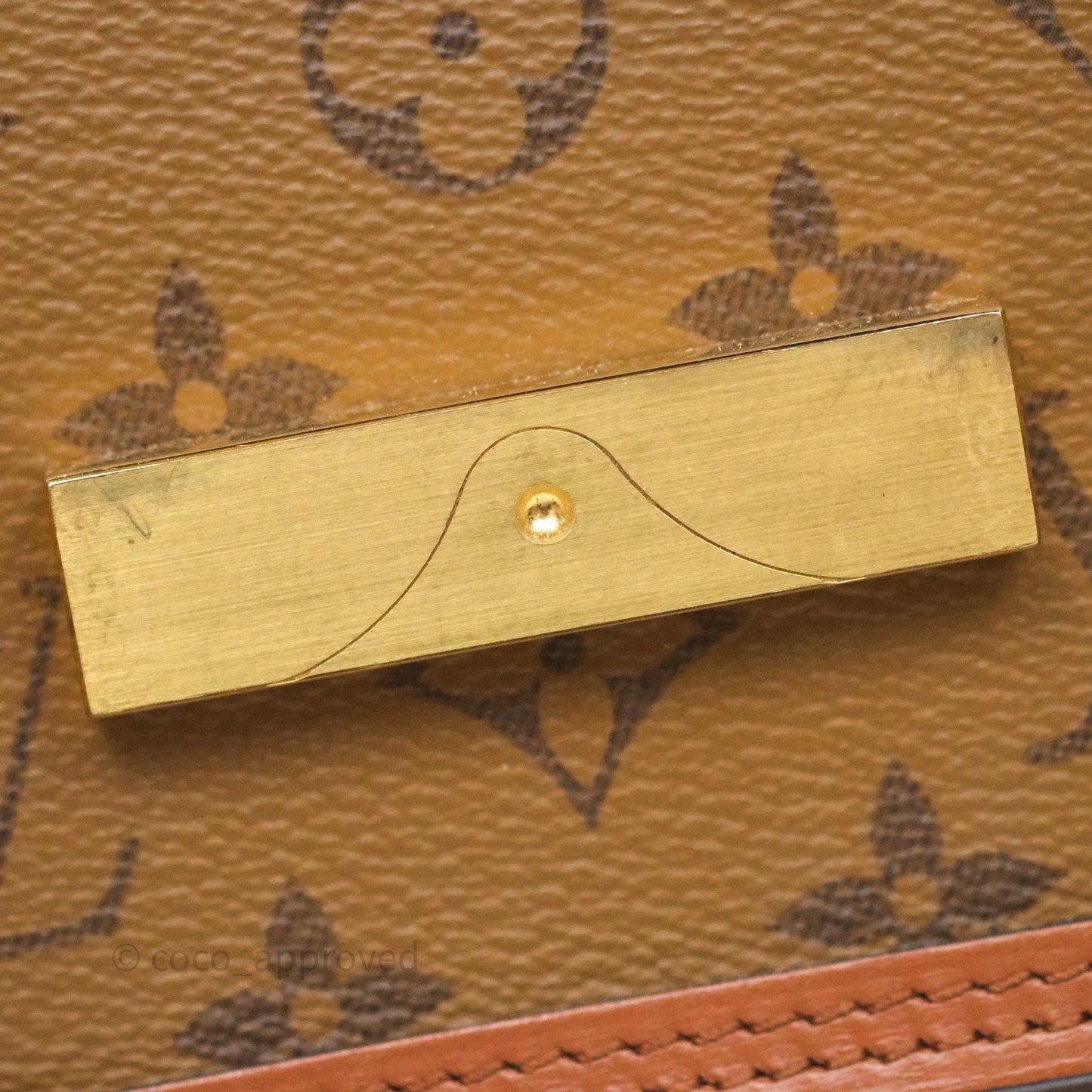 Louis Vuitton Chain Wallet Dauphine Monogram Tan Calfskin