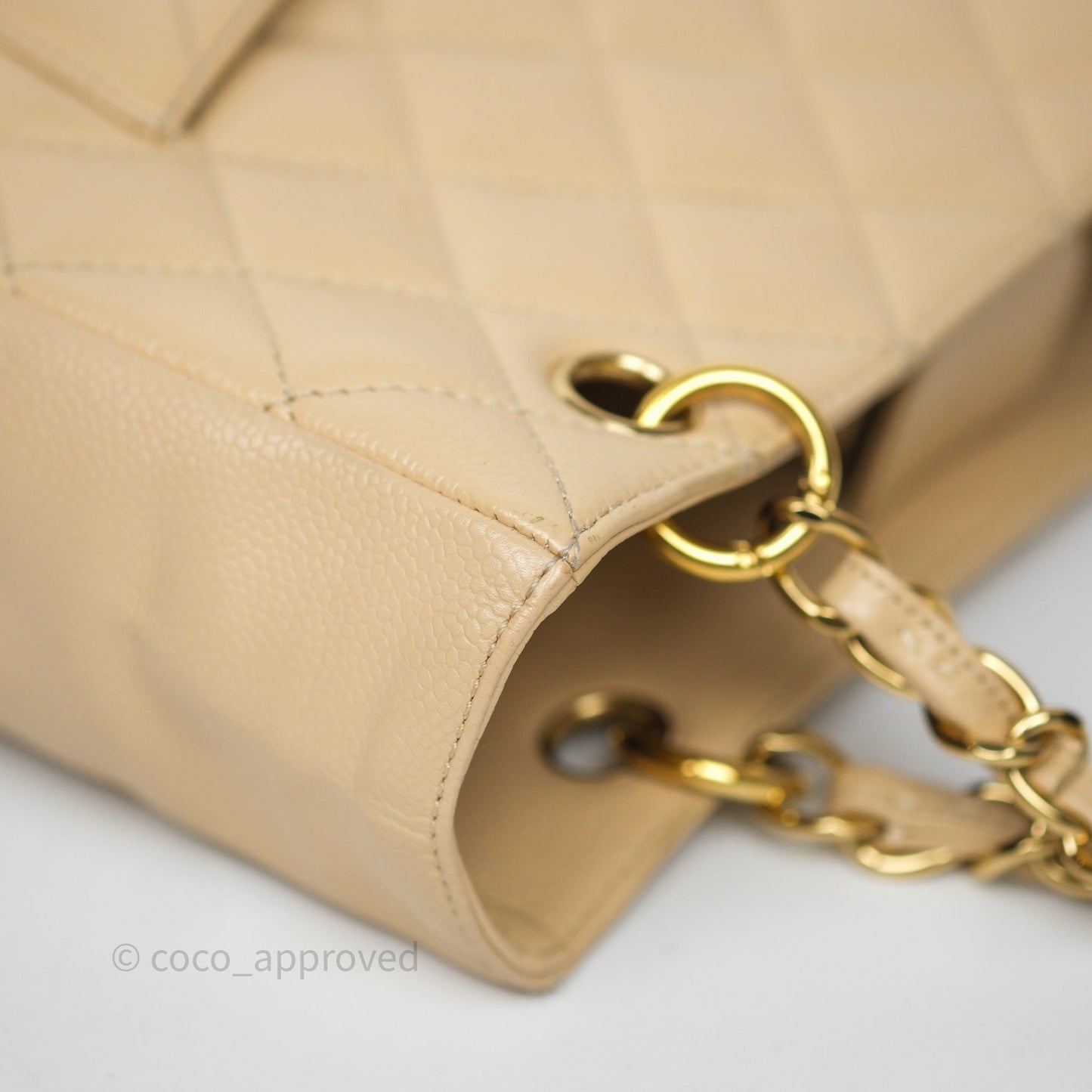 Chanel PST Tote Beige Caviar Gold Hardware